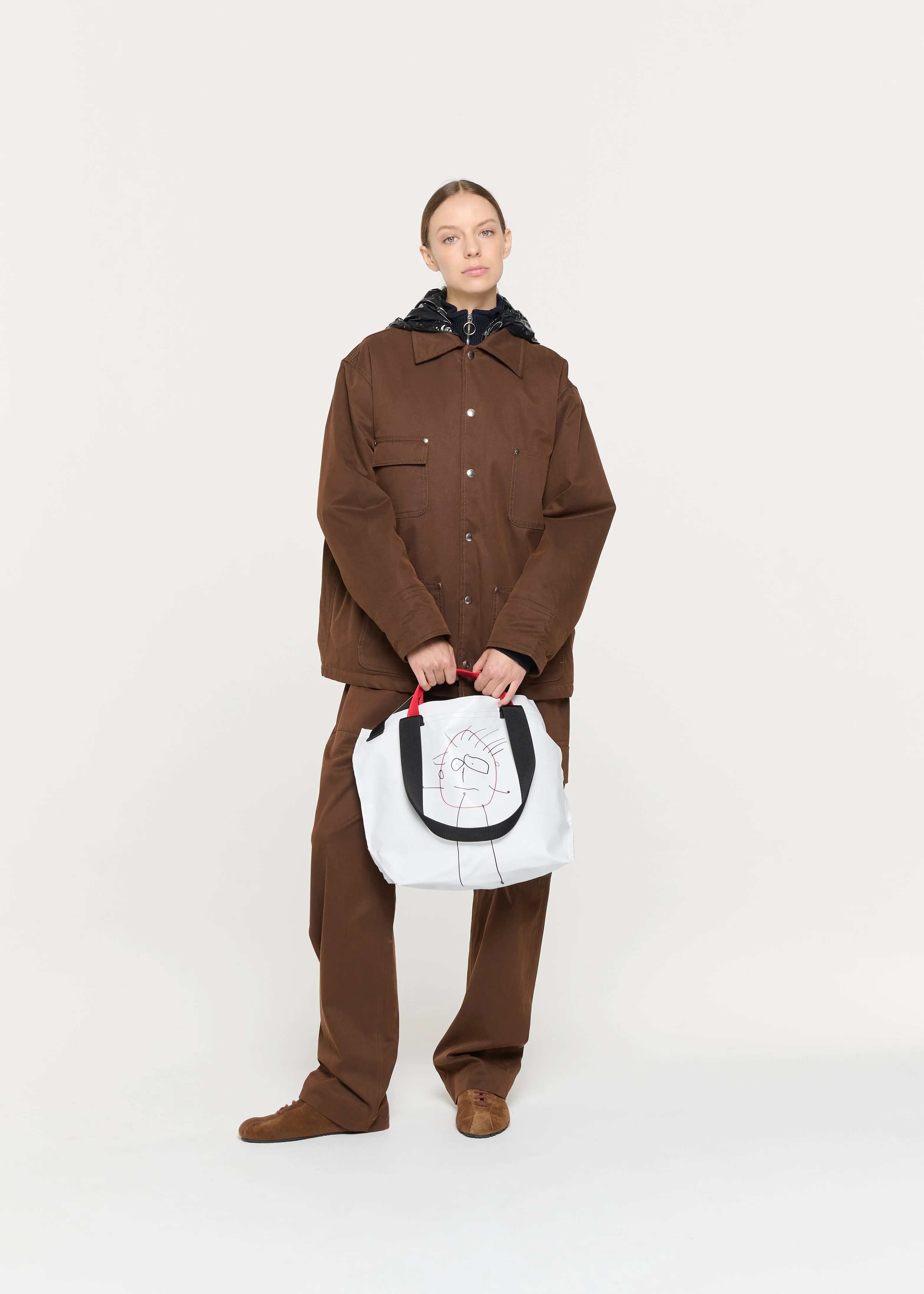 COFFEE CARGO HOODED JACKET sold by Plan C product image thumbnail 2