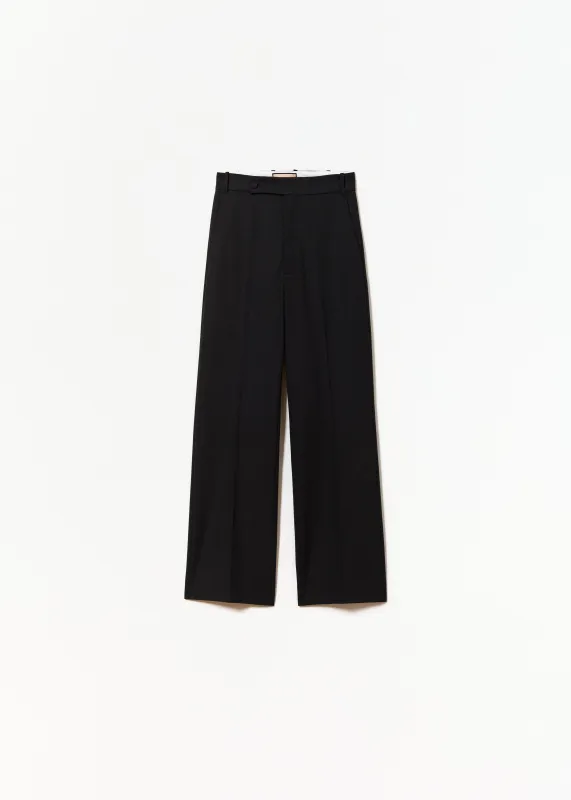 ANTHRACITE MELANGE FLARED PANTS sold by Plan C