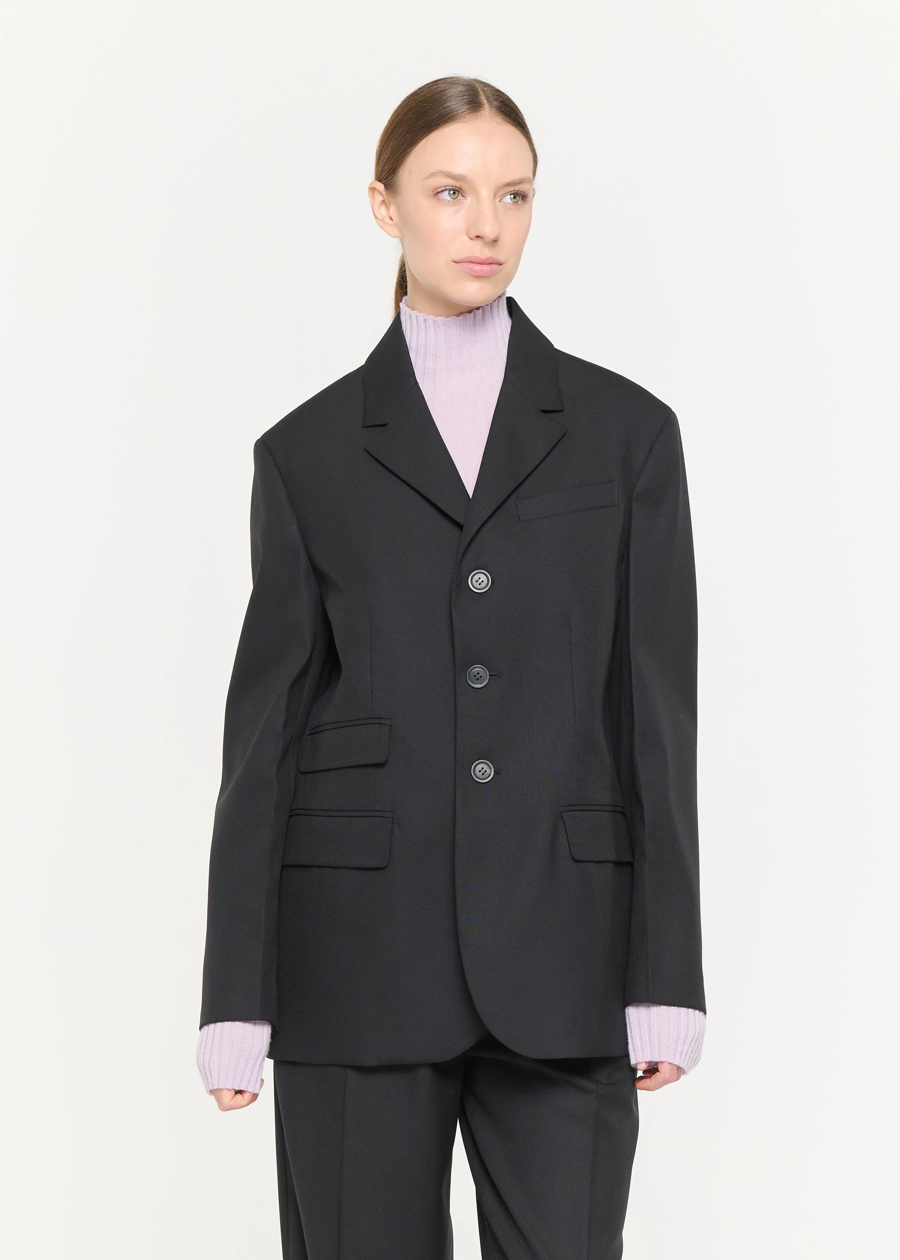 BLACK WOOL BLAZER sold by Plan C product image thumbnail 2