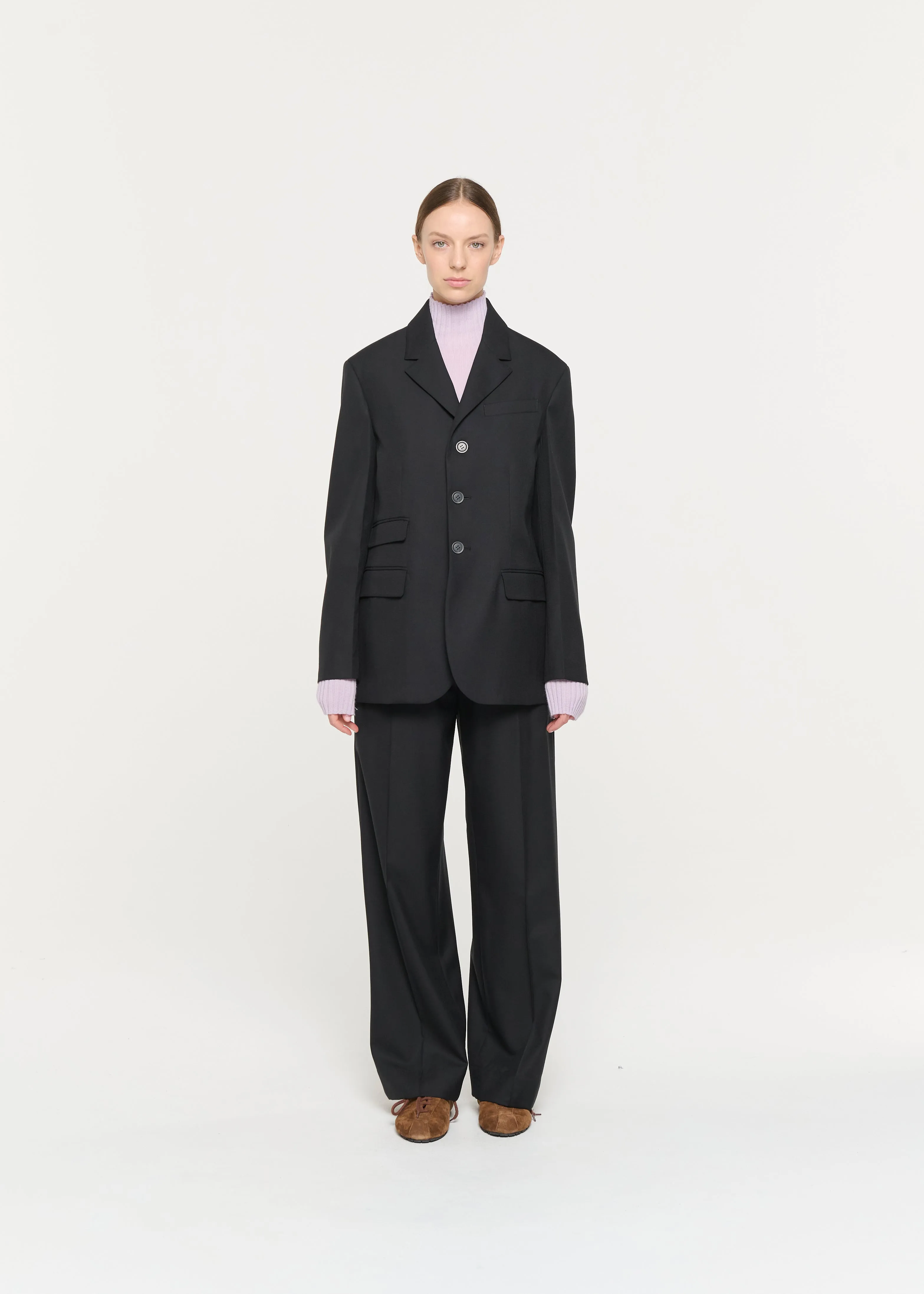 BLACK WOOL BLAZER sold by Plan C product image thumbnail 3