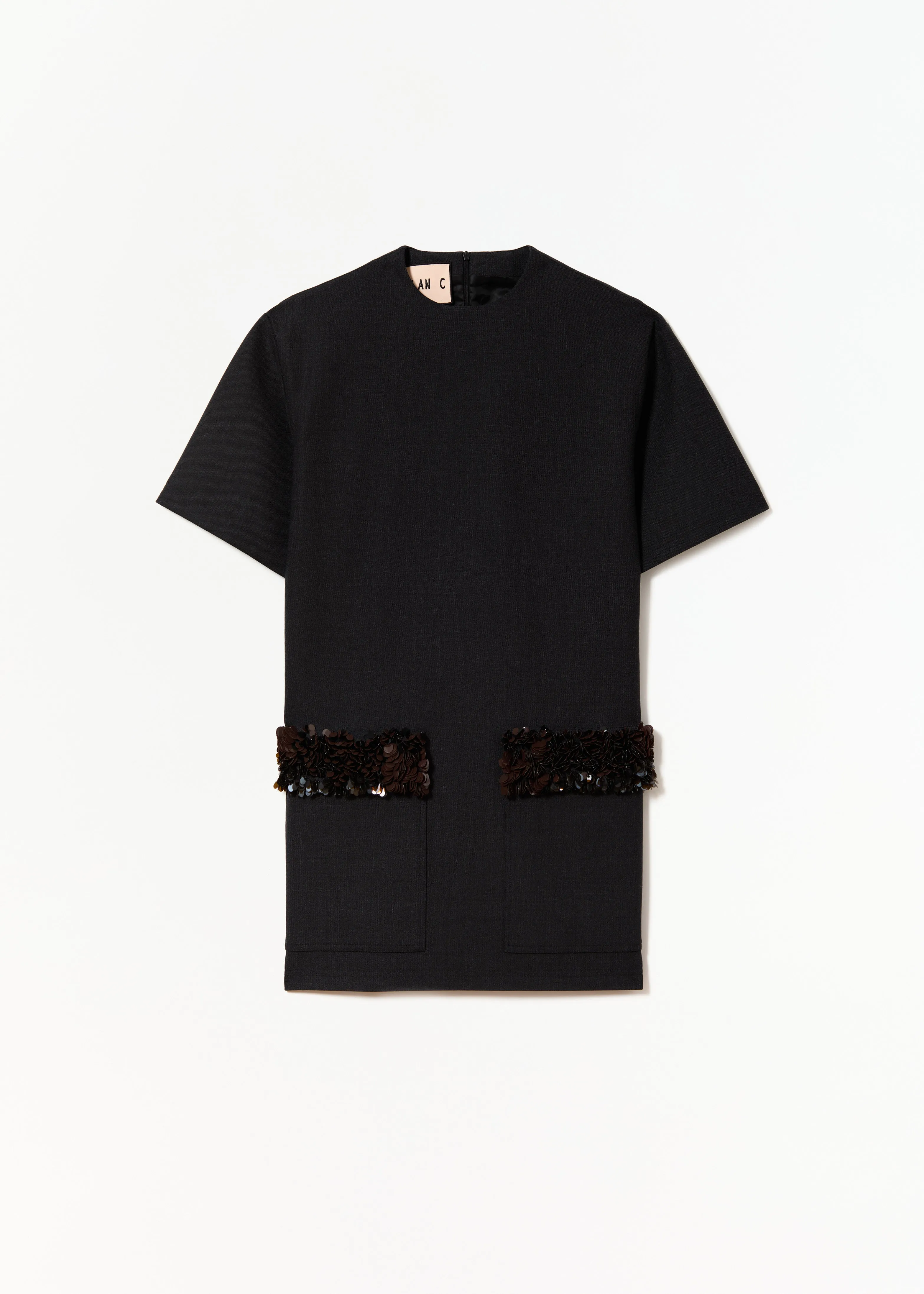 WOOL GABARDINE MINI DRESS sold by Plan C