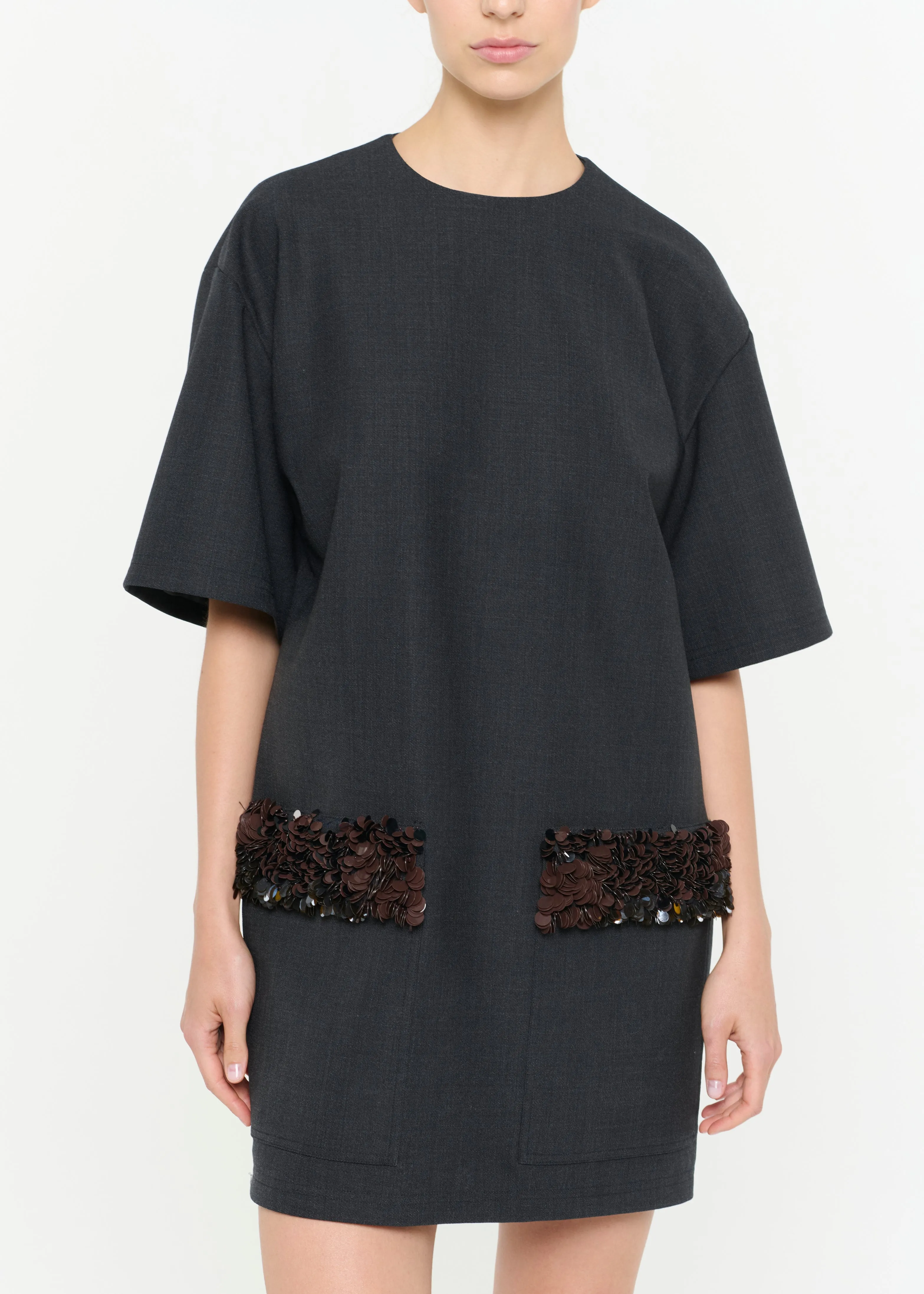 WOOL GABARDINE MINI DRESS sold by Plan C product image thumbnail 4