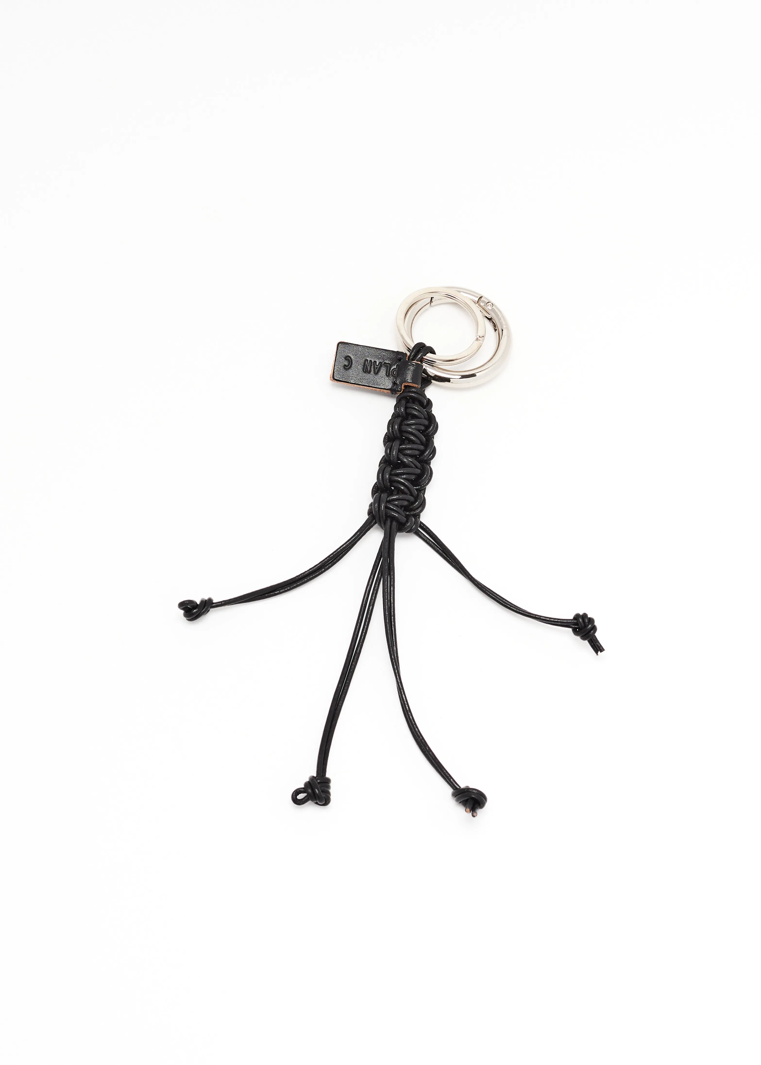 BLACK KEY RING WITH CORD FRINGES sold by Plan C
