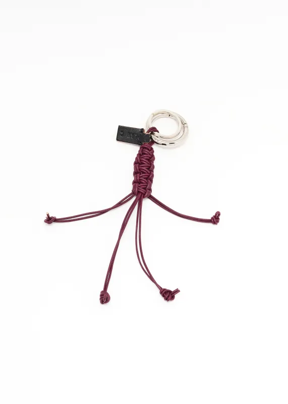 BORDEAUX KEY RING WITH CORD FRINGES made by Plan C