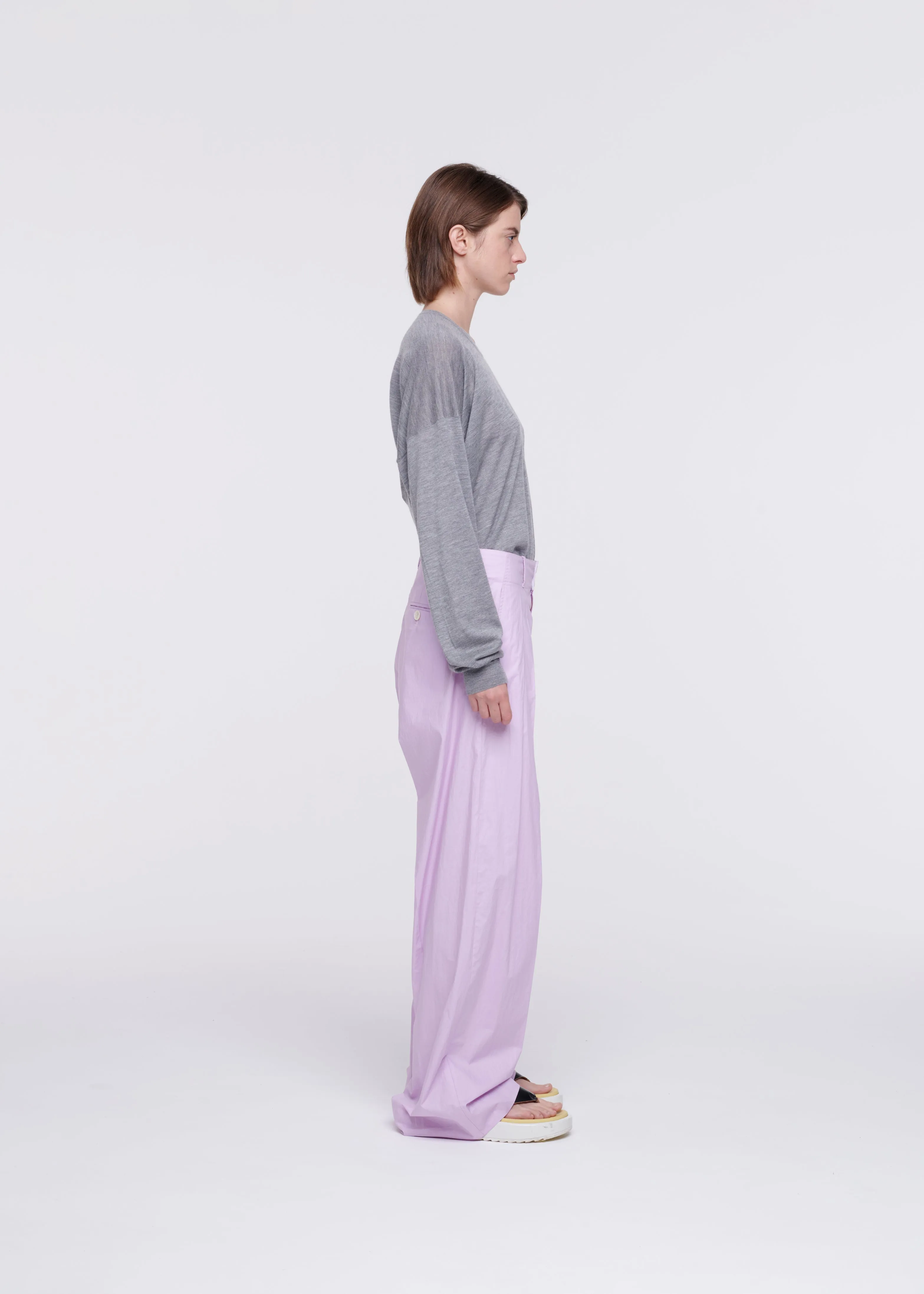 PLEATED LILAC WIDE LEG PANTS sold by Plan C product image thumbnail 5