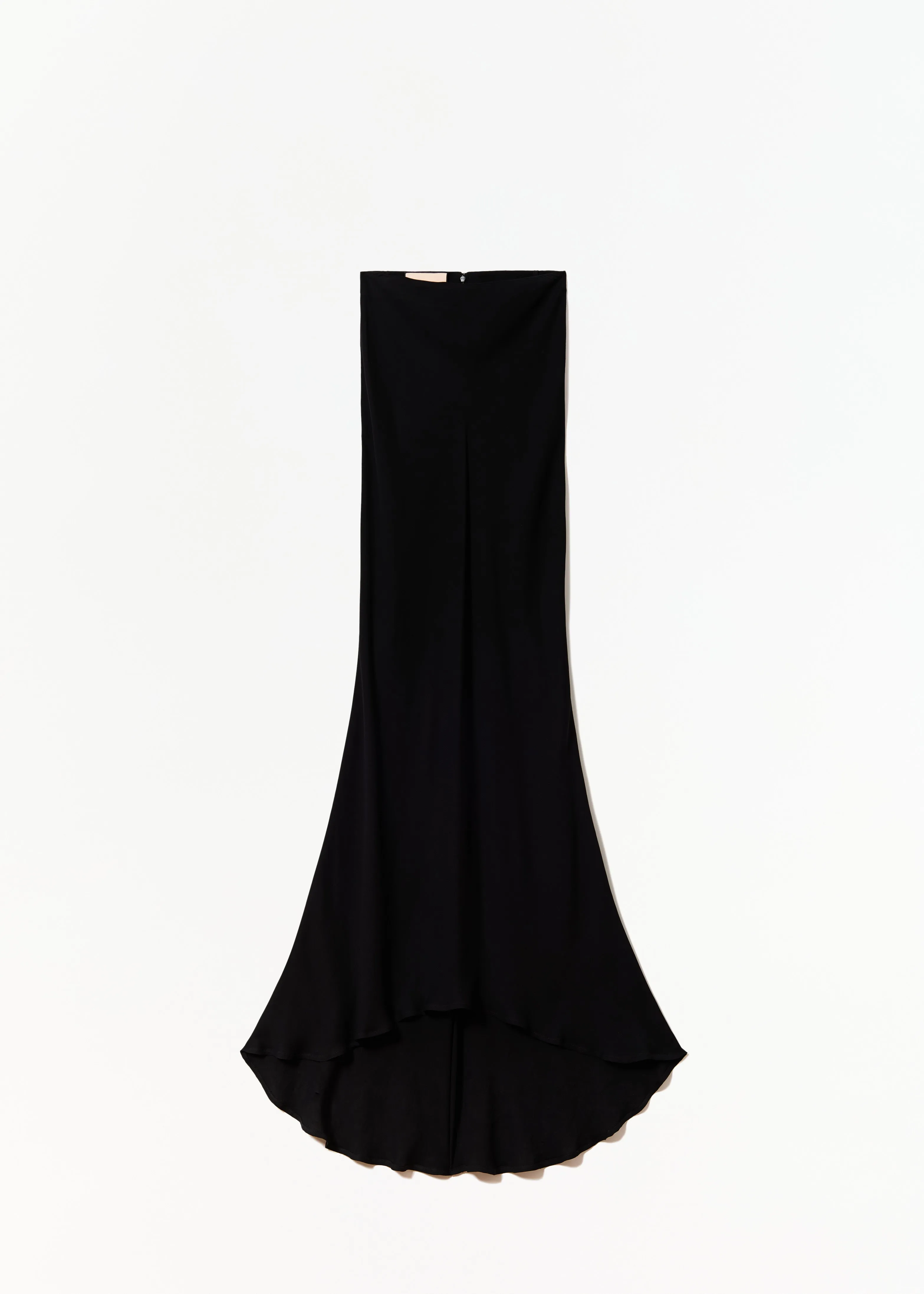 BLACK GEORGETTE FLARED LONG SKIRT sold by Plan C