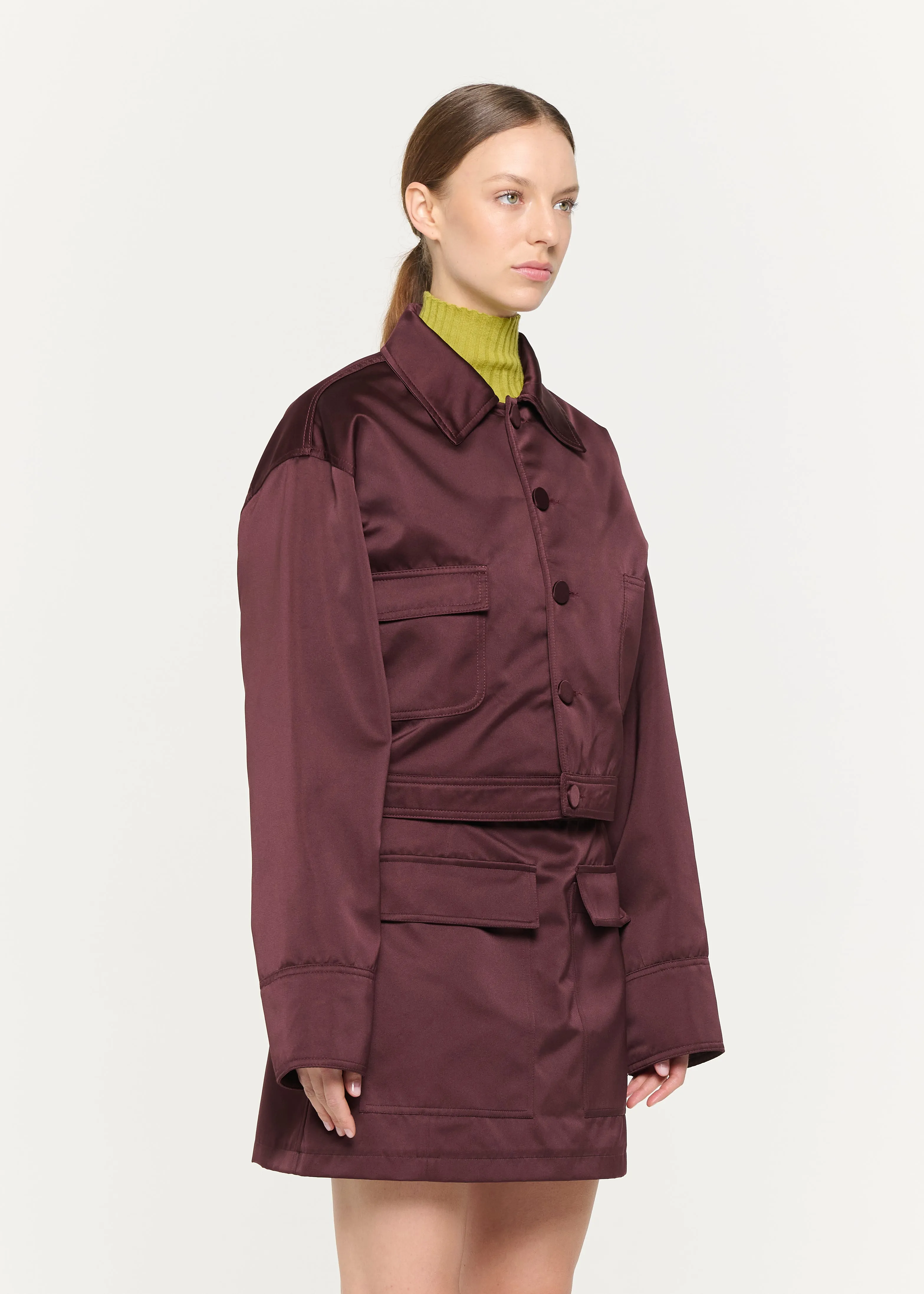 BURGUNDY DUCHESSE JACKET sold by Plan C product image thumbnail 4