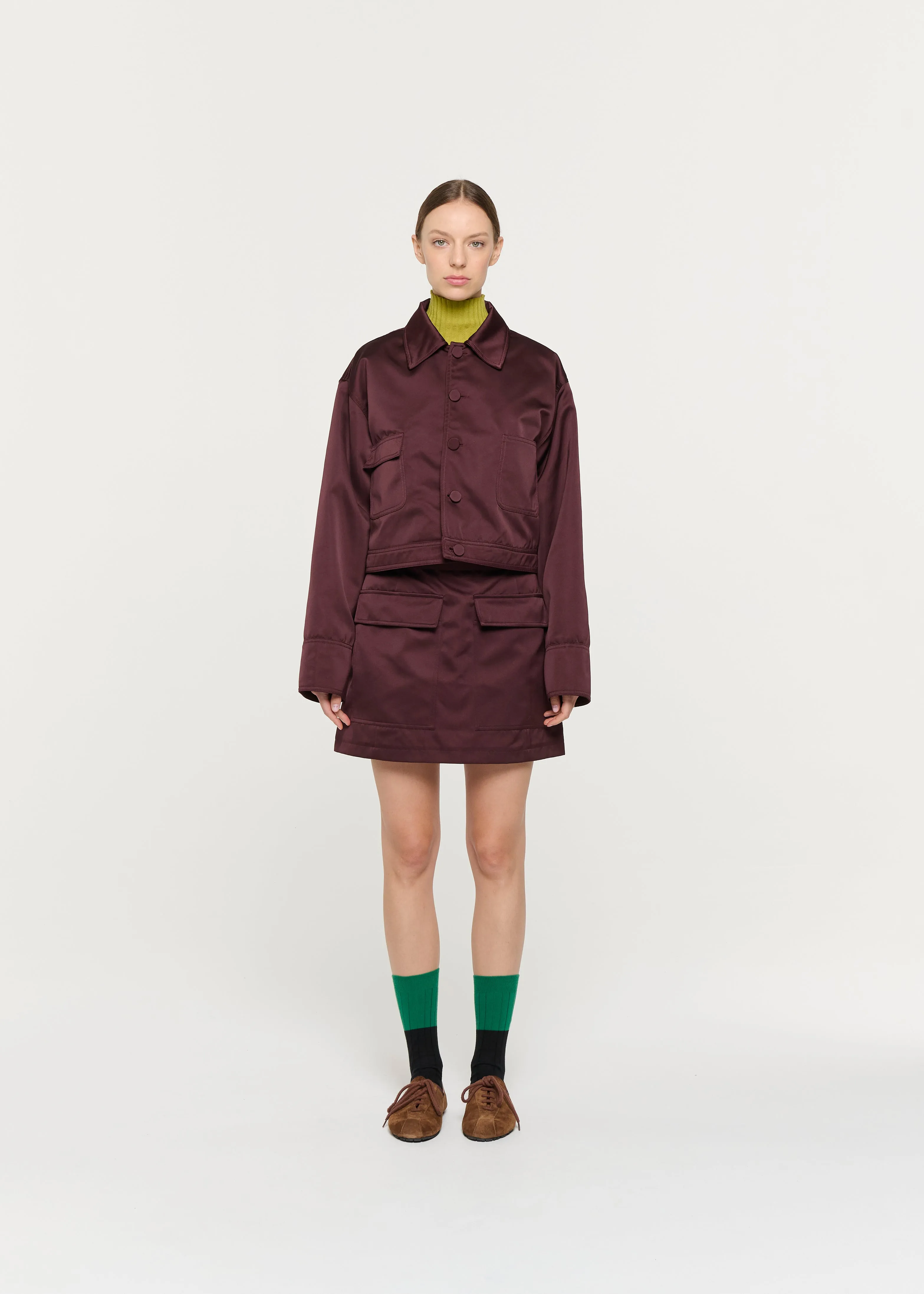 BURGUNDY DUCHESSE JACKET sold by Plan C product image thumbnail 3