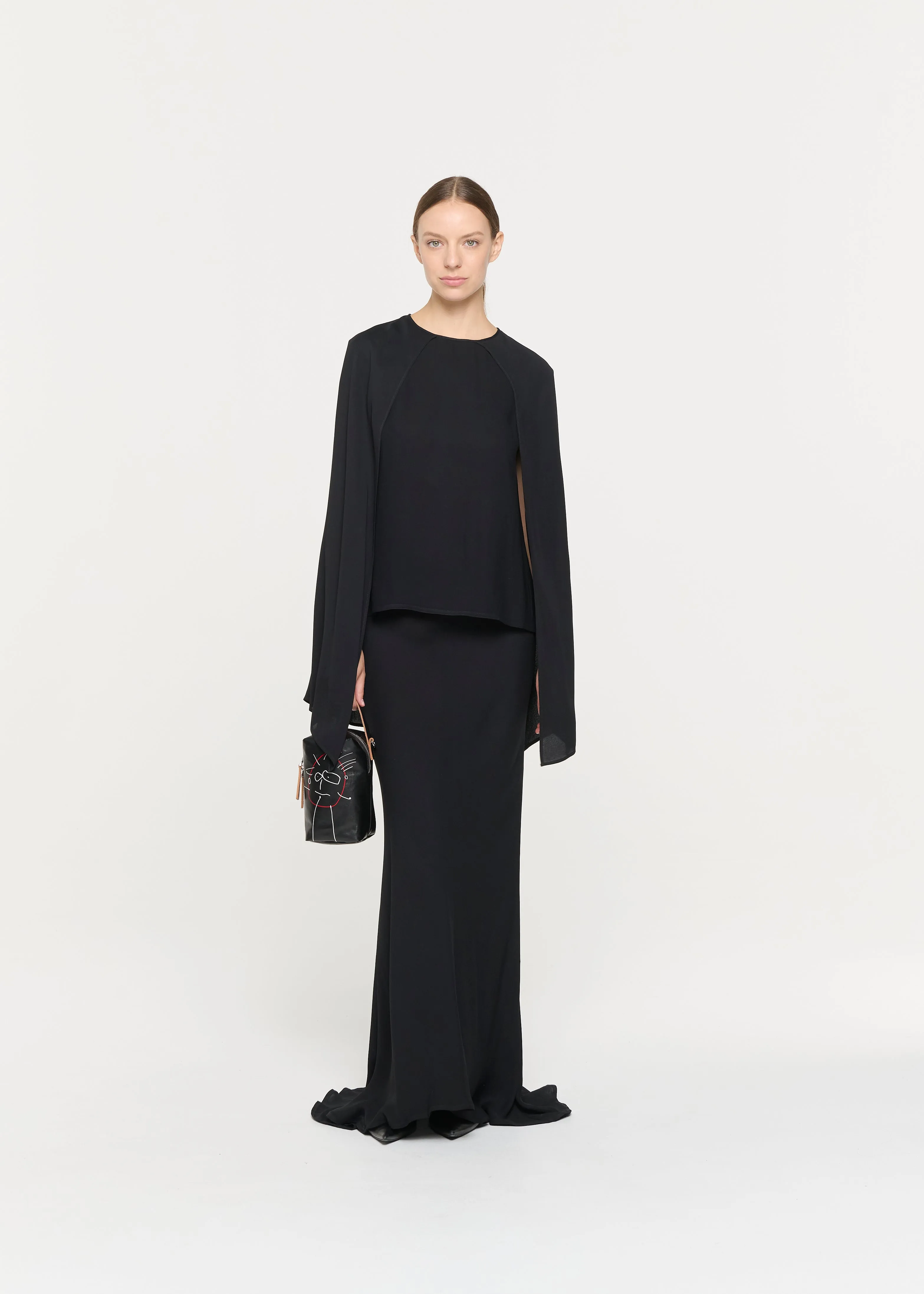 BLACK GEORGETTE TOP sold by Plan C product image thumbnail 2