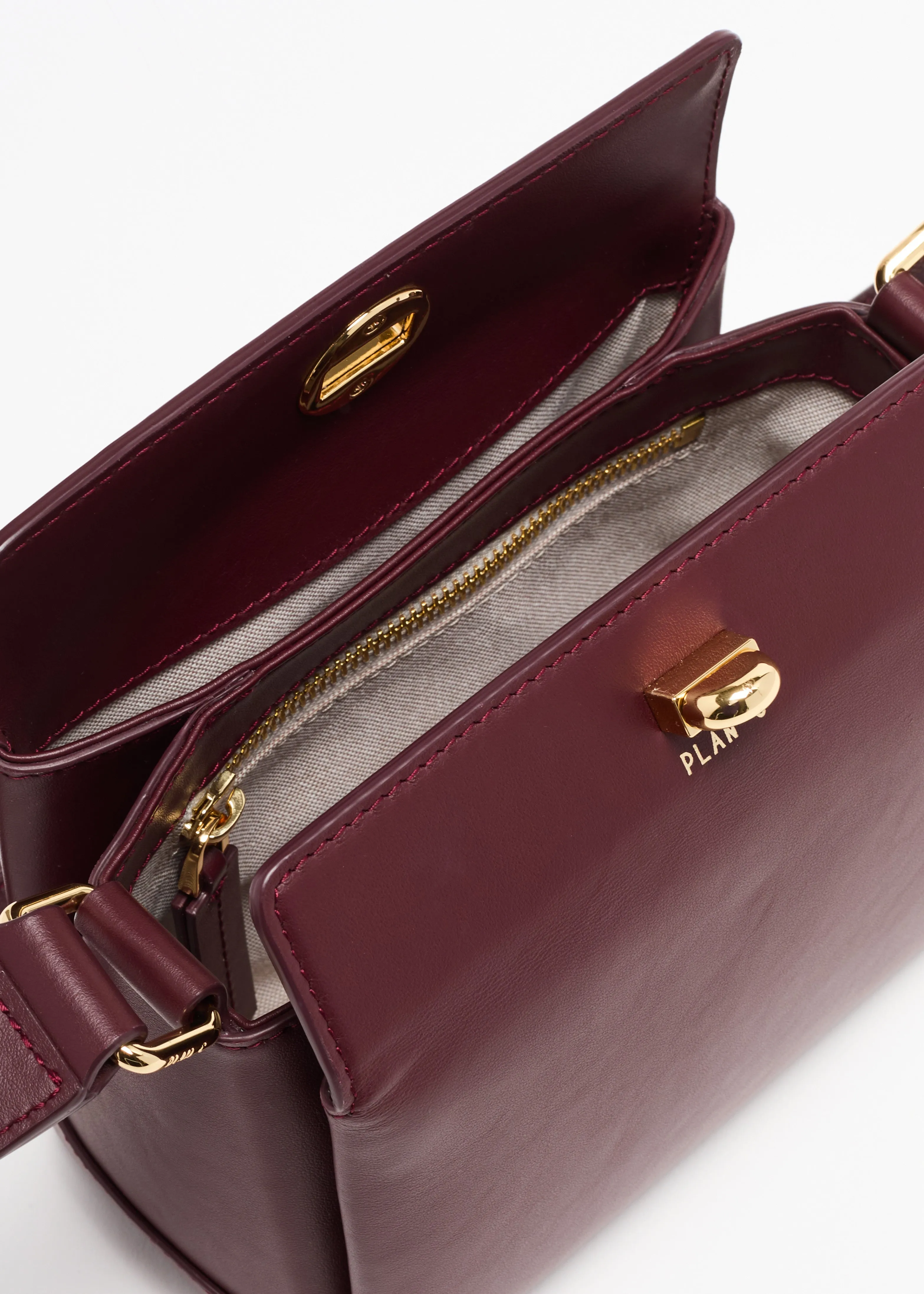 BURGUNDY MINI FOLDED BAG sold by Plan C product image thumbnail 2