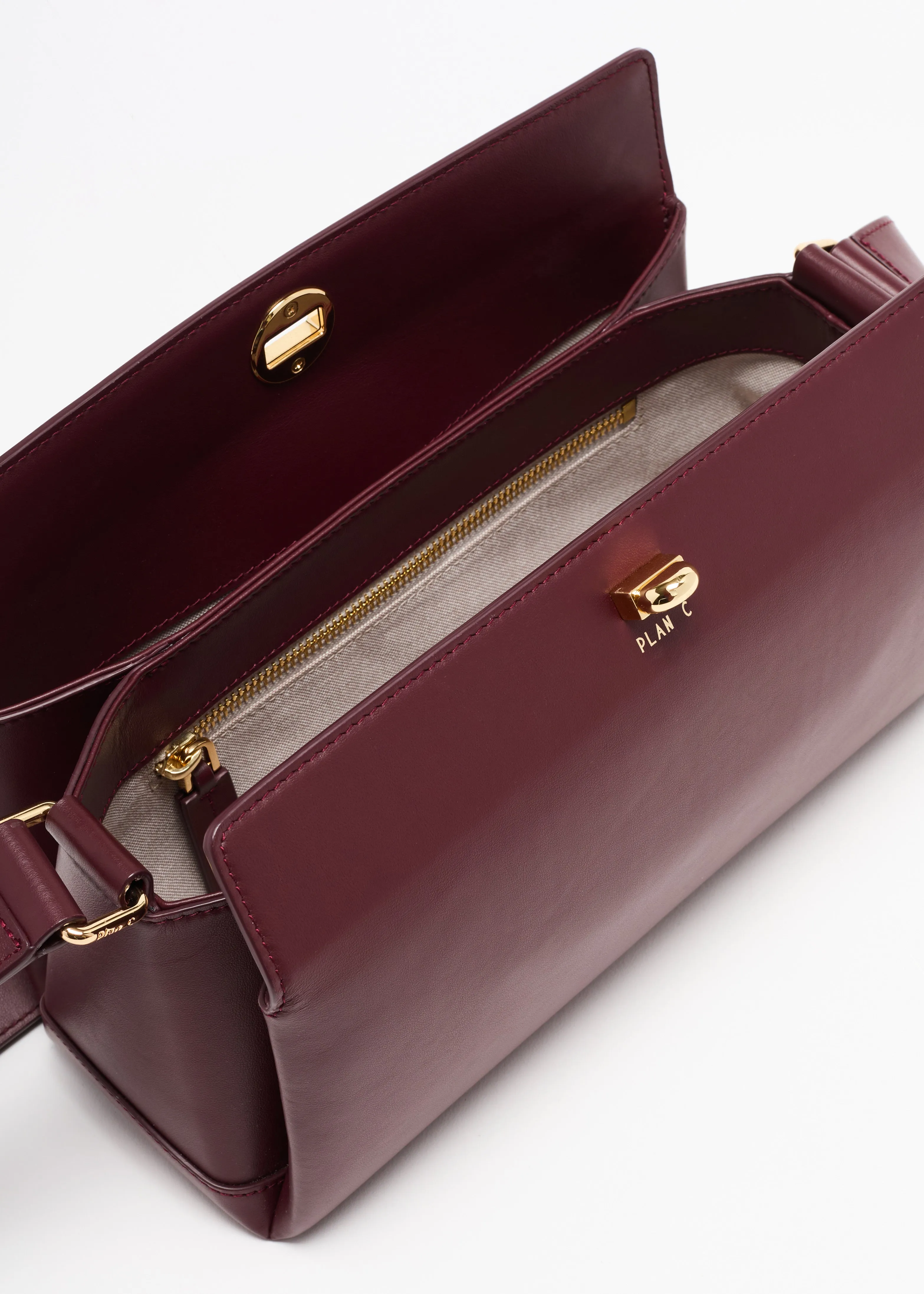 BURGUNDY BAGUETTE FOLDED BAG sold by Plan C product image thumbnail 2