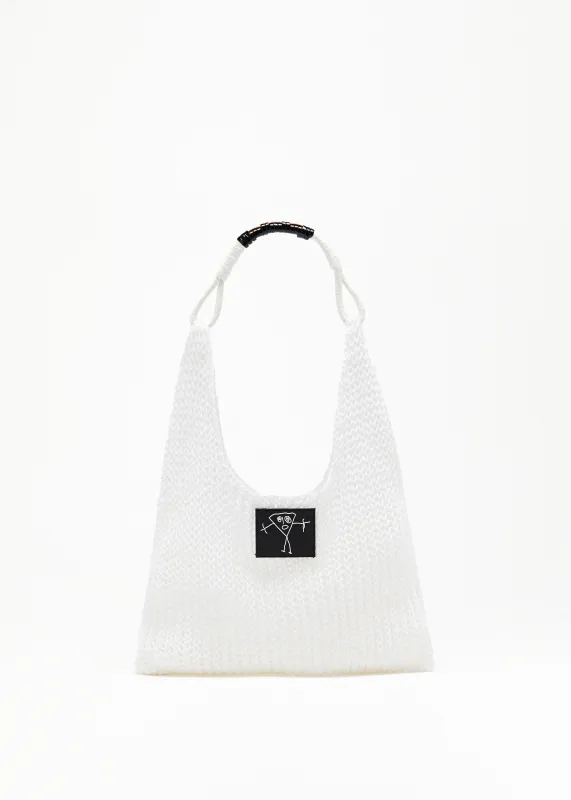 WHITE LINEN MESH BAG made by Plan C