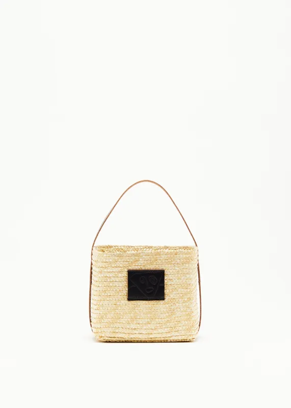 HANDMADE "PILI AND BIANCA" FLORENTINE STRAW SMALL BASKET BAG made by Plan C