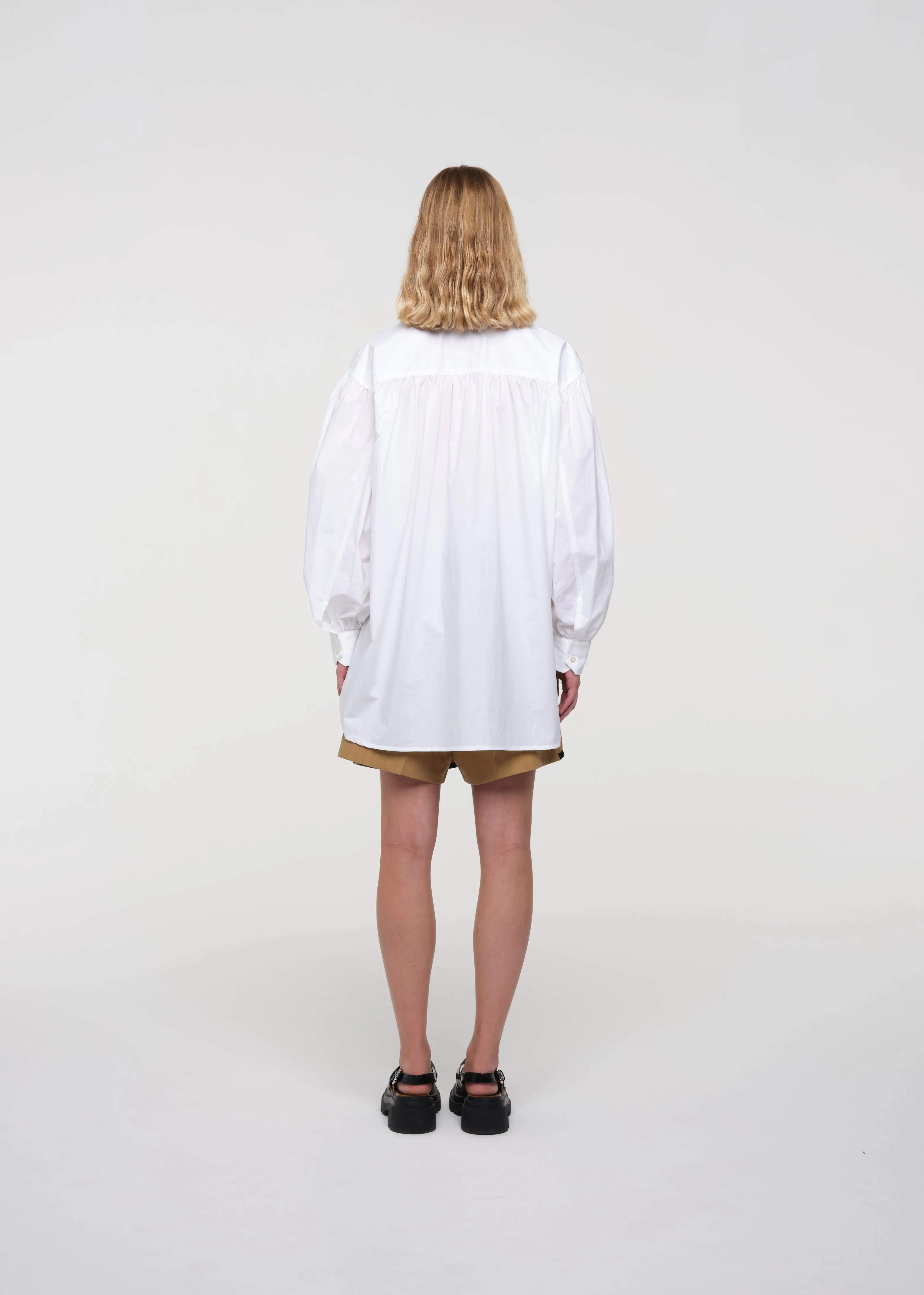 WHITE COTTON POPLIN SHIRT sold by Plan C product image thumbnail 5