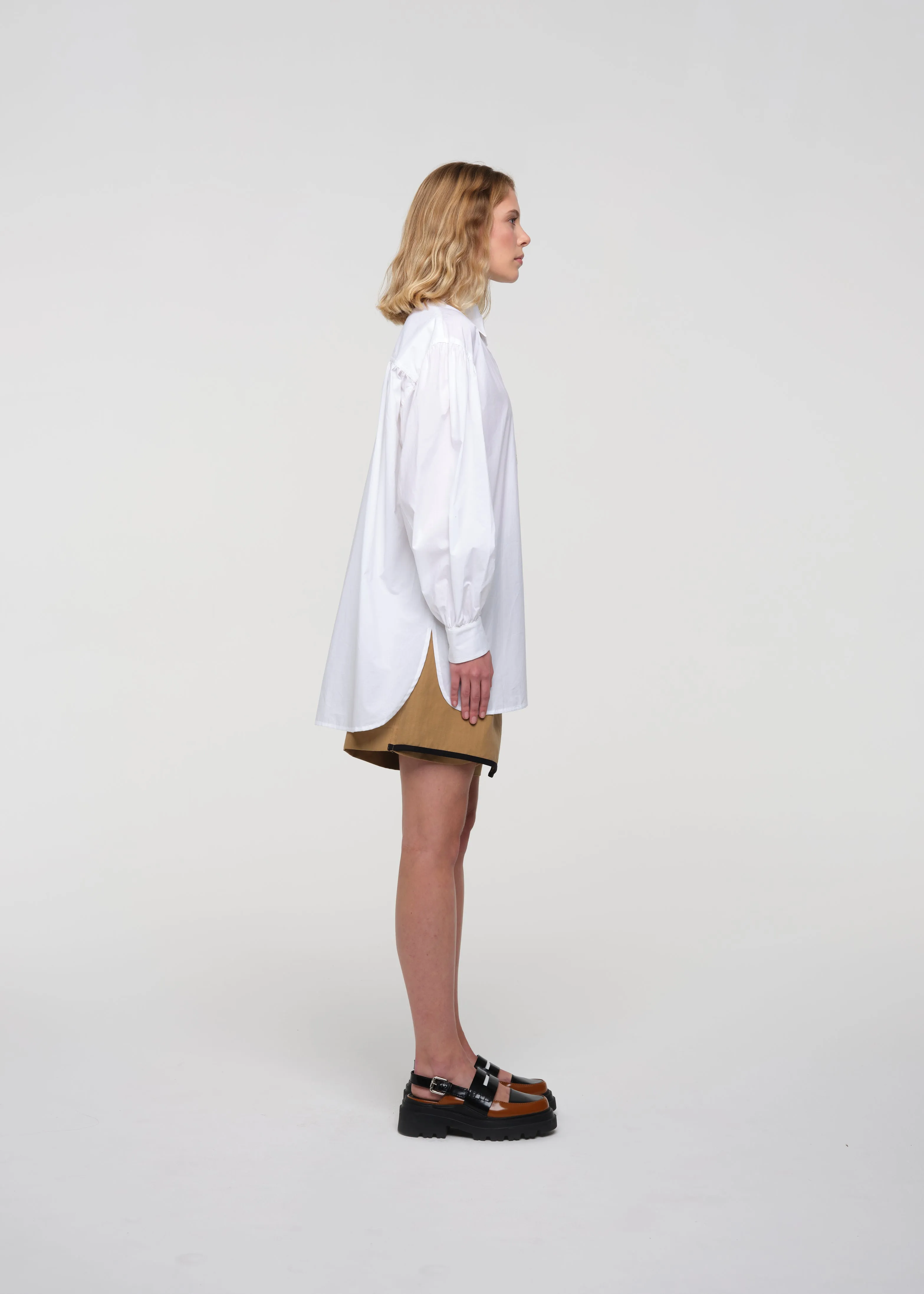 WHITE COTTON POPLIN SHIRT sold by Plan C product image thumbnail 3
