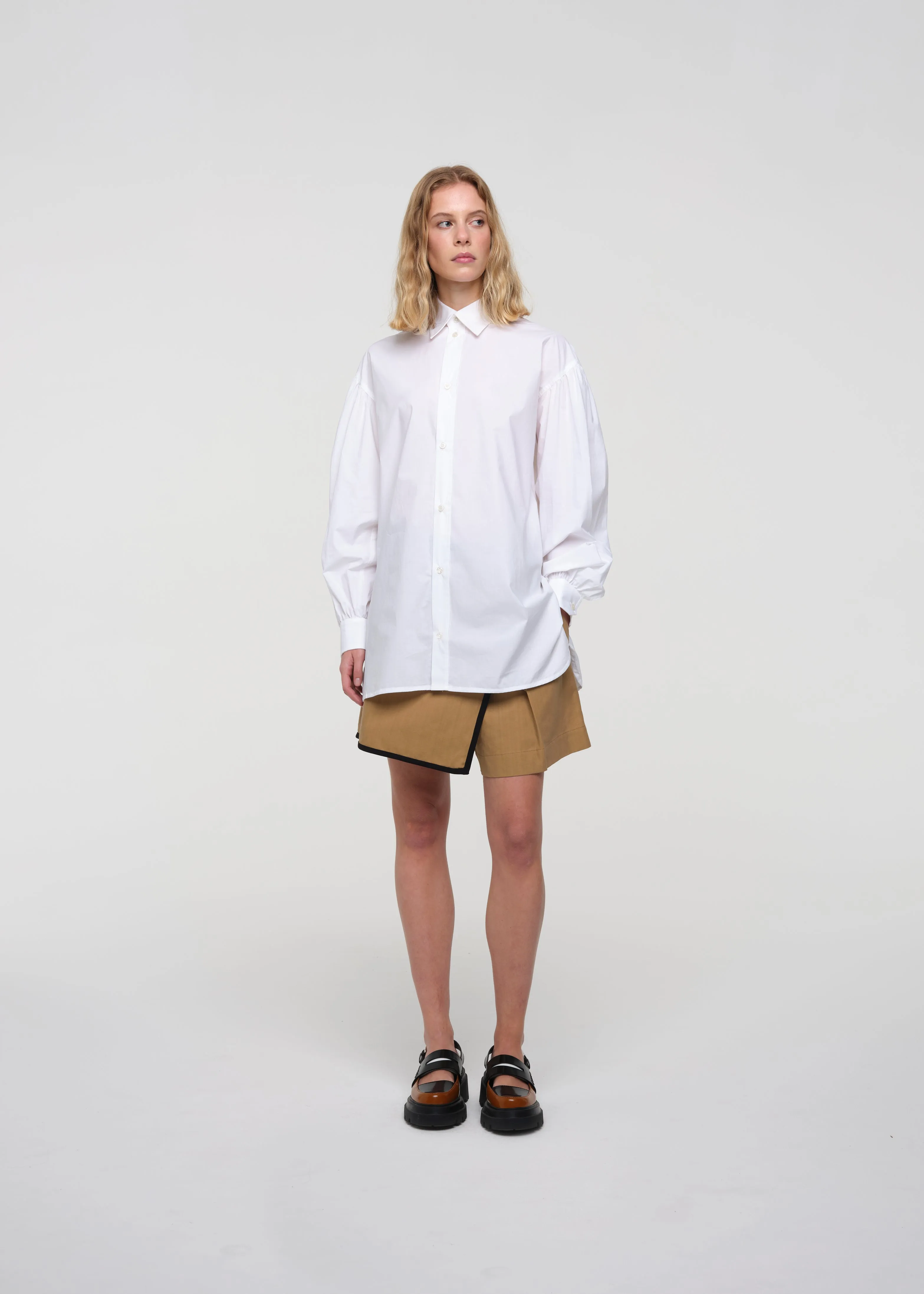 WHITE COTTON POPLIN SHIRT sold by Plan C product image thumbnail 2