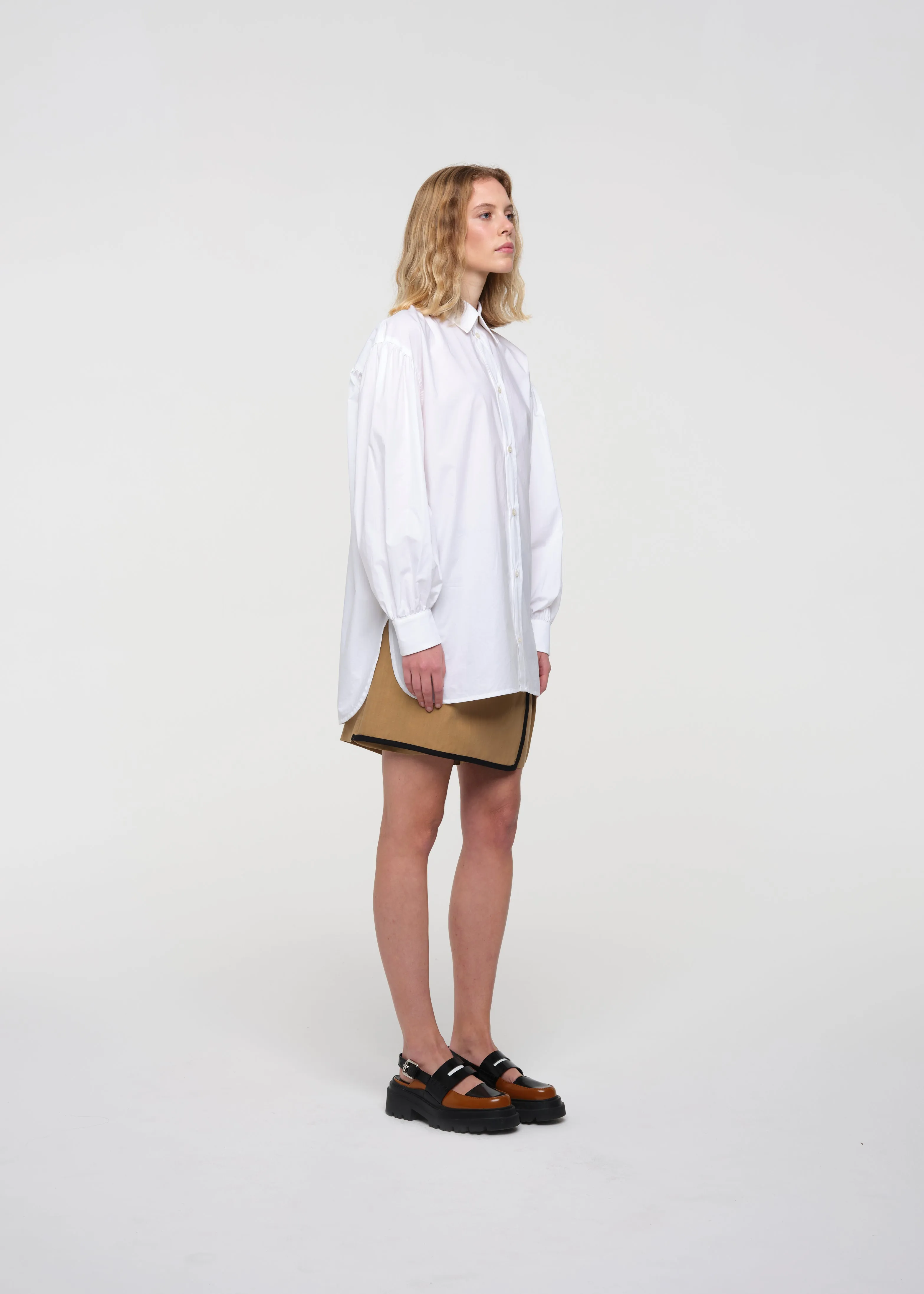 WHITE COTTON POPLIN SHIRT sold by Plan C product image thumbnail 4