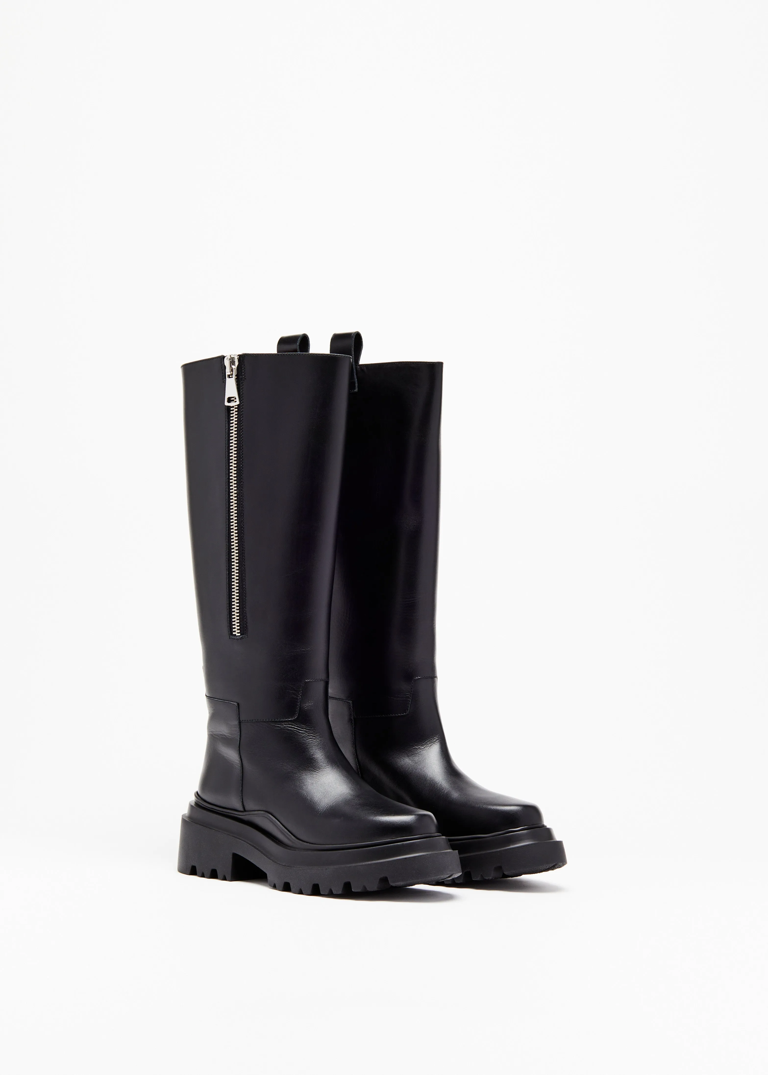 CHUNKY SOLE BLACK LEATHER BOOTS sold by Plan C product image thumbnail 2