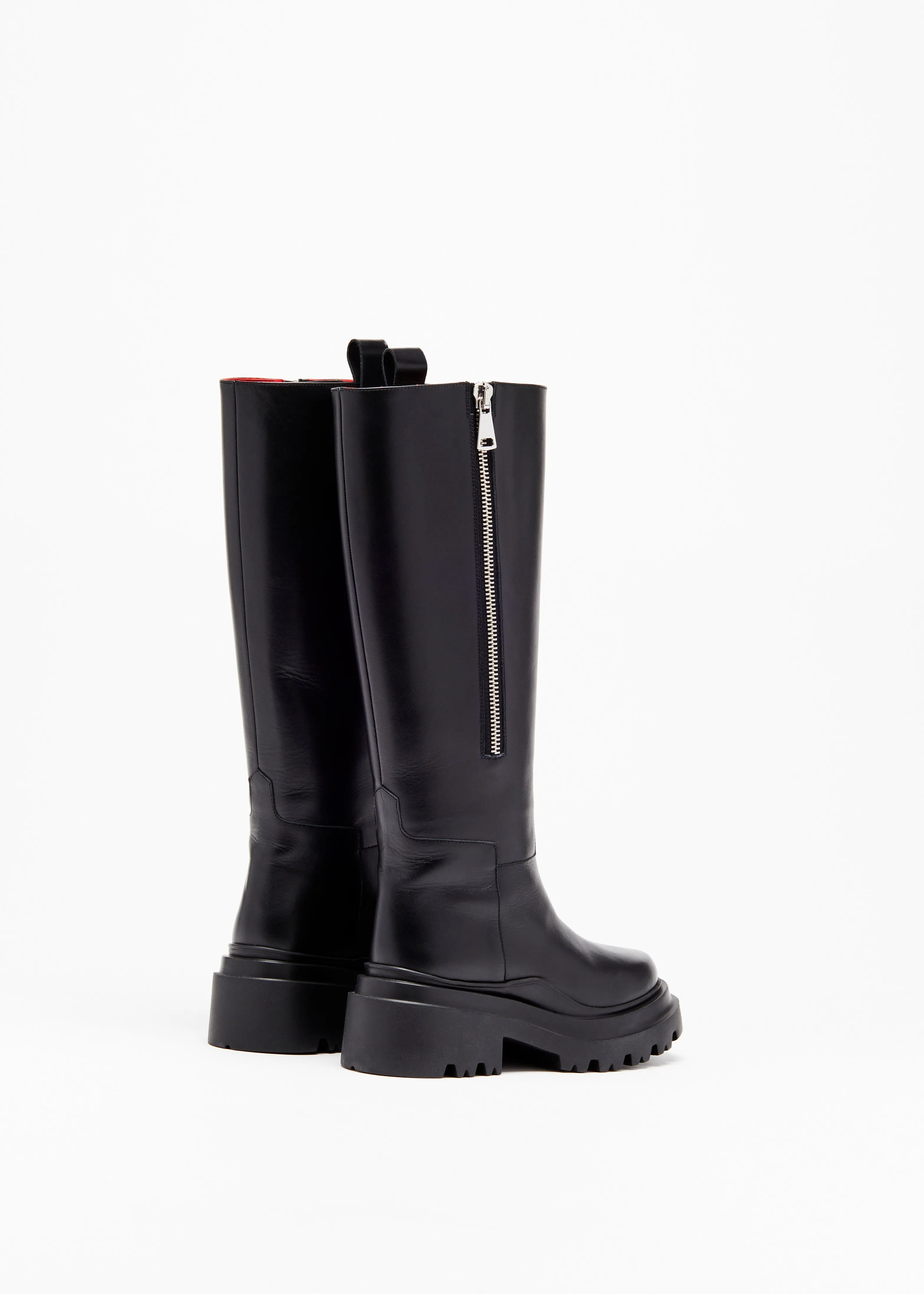 CHUNKY SOLE BLACK LEATHER BOOTS sold by Plan C product image thumbnail 3