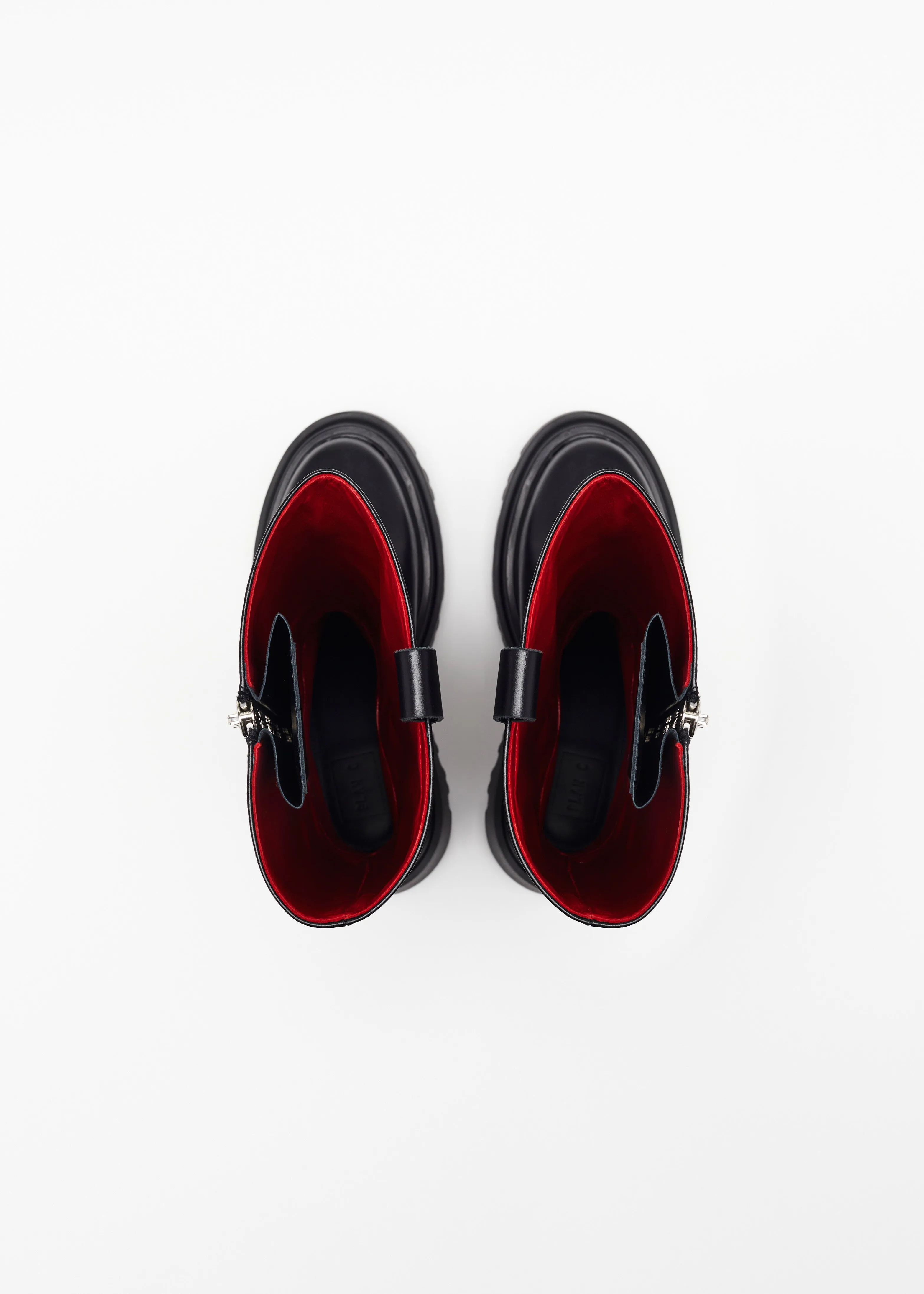 CHUNKY SOLE BLACK LEATHER BOOTS sold by Plan C product image thumbnail 4