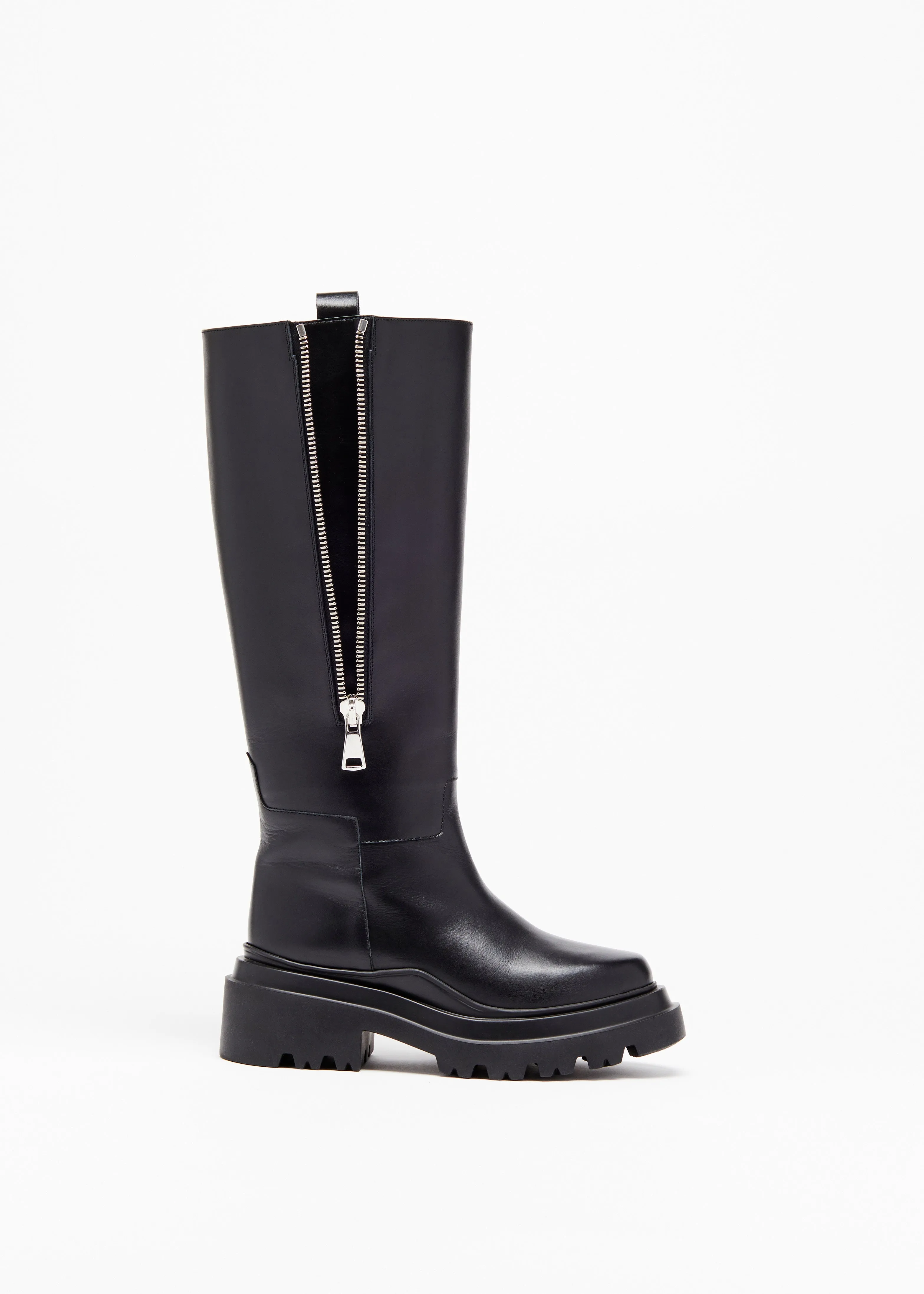 CHUNKY SOLE BLACK LEATHER BOOTS sold by Plan C product image thumbnail 5