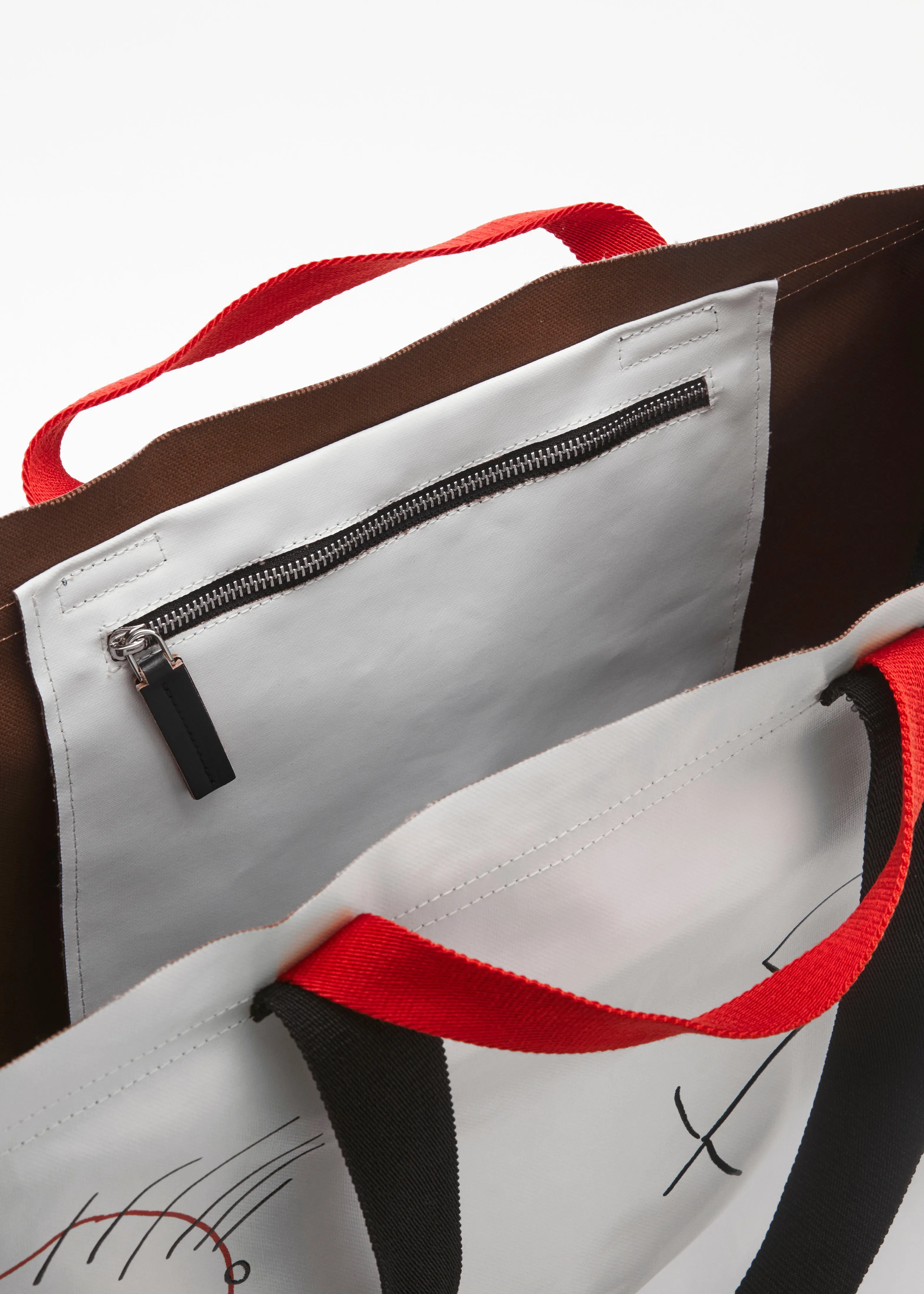"PILI AND BIANCA" LARGE WHITE TOTE BAG sold by Plan C product image thumbnail 2