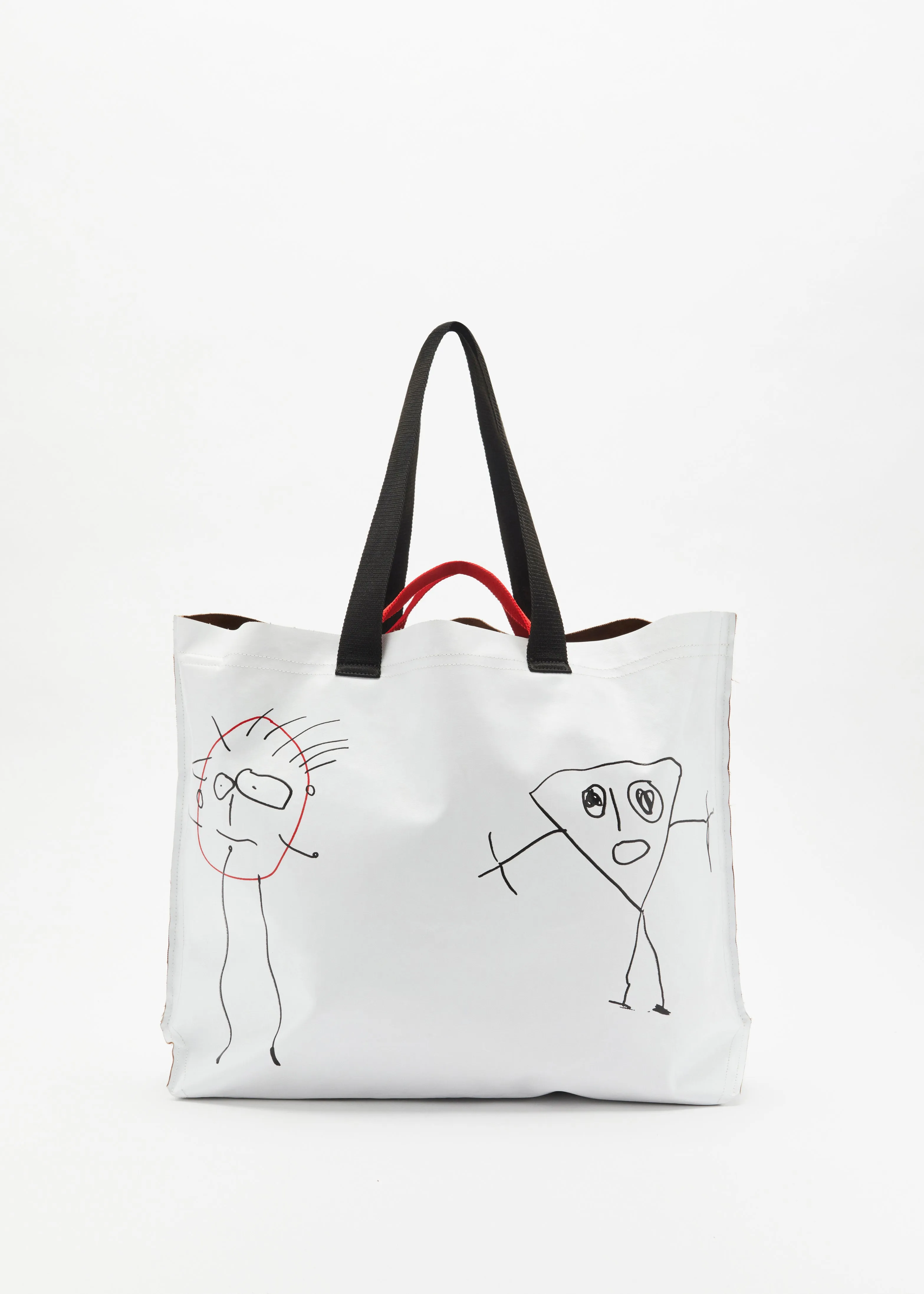 "PILI AND BIANCA" LARGE WHITE TOTE BAG sold by Plan C product image thumbnail 3