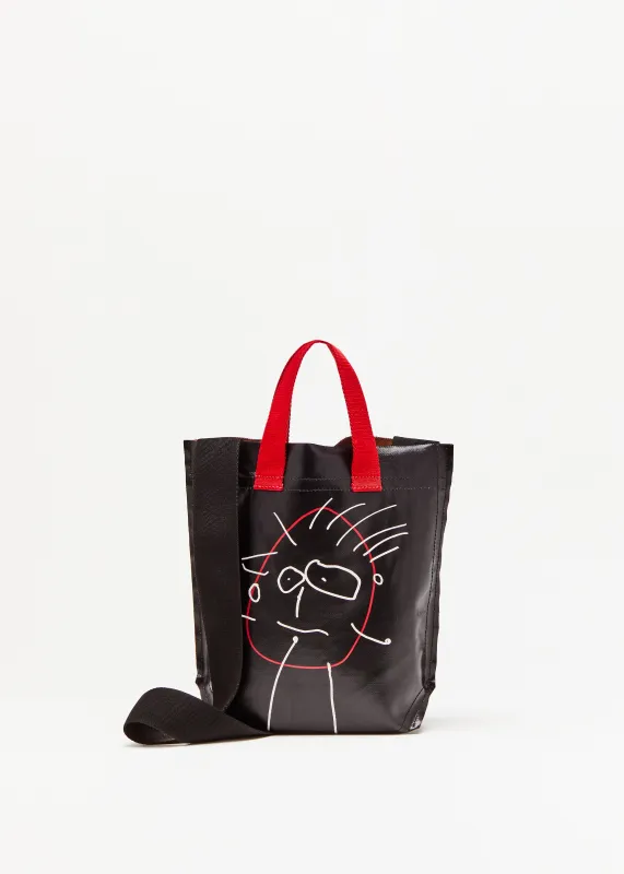 "PILI AND BIANCA" BLACK MINI SHOPPER made by Plan C