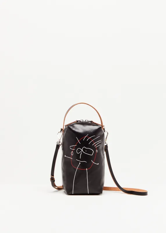 BLACK VERTICAL "PILI AND BIANCA" POUCH made by Plan C