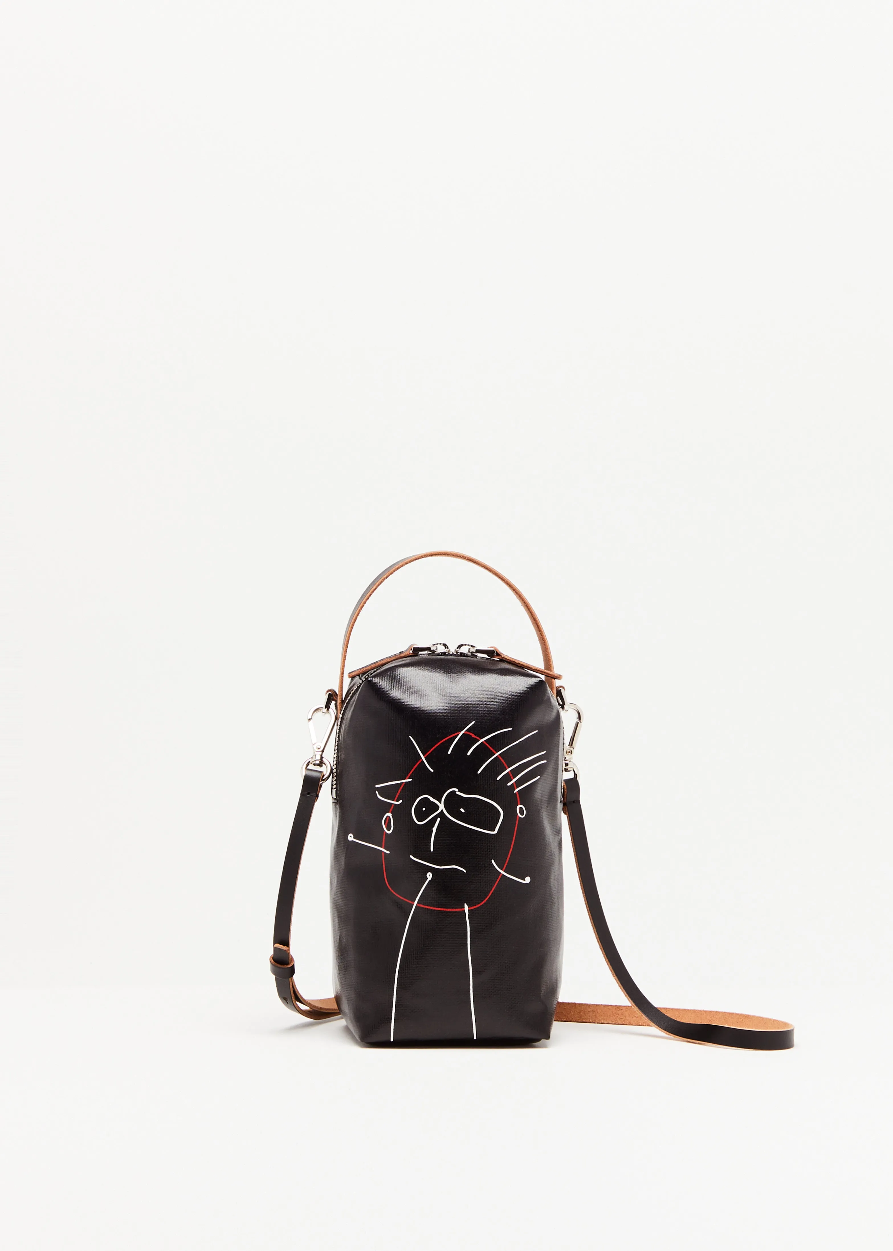 BLACK VERTICAL "PILI AND BIANCA" POUCH sold by Plan C