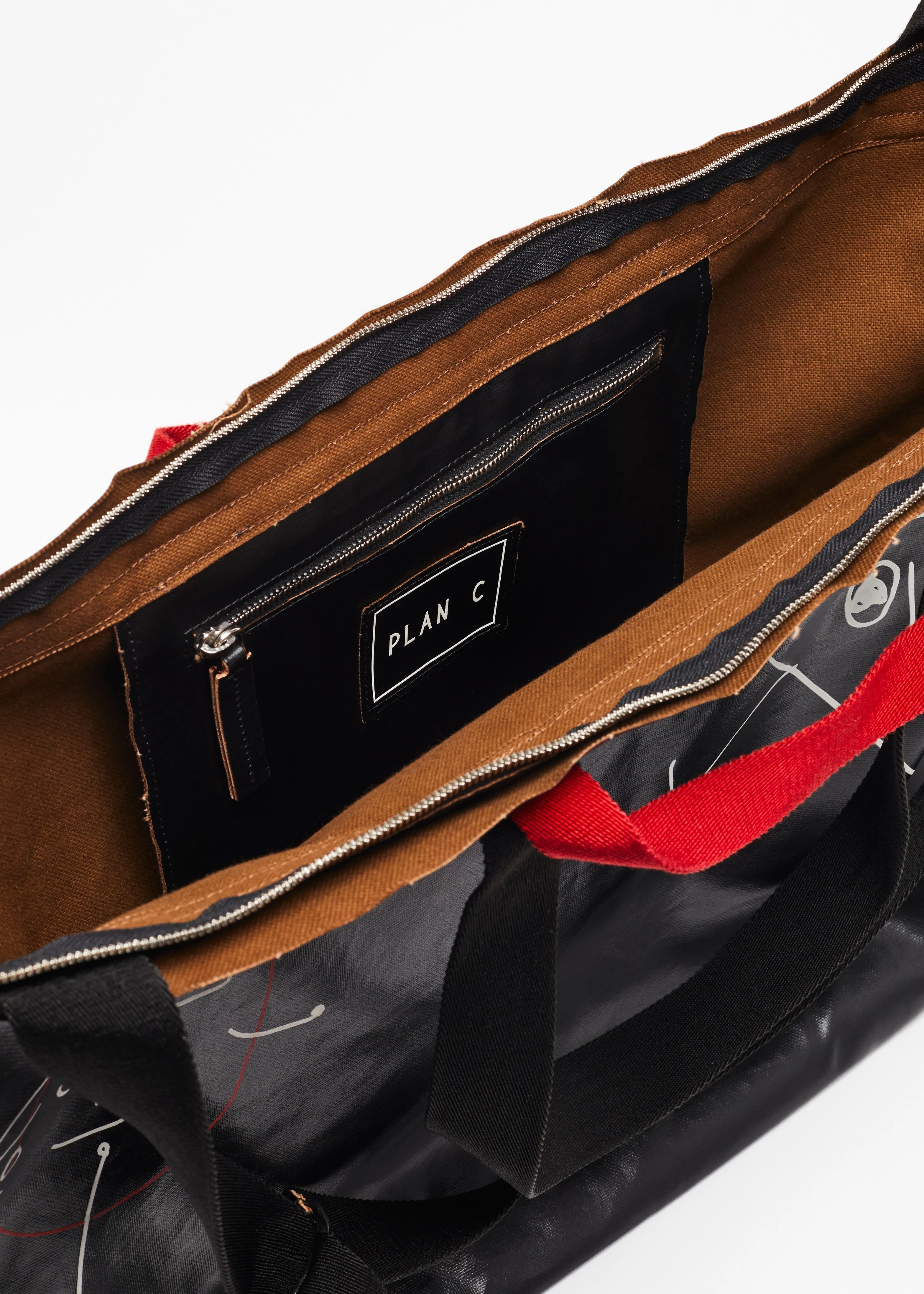 "PILI AND BIANCA" LARGE BLACK TOTE BAG sold by Plan C product image thumbnail 2