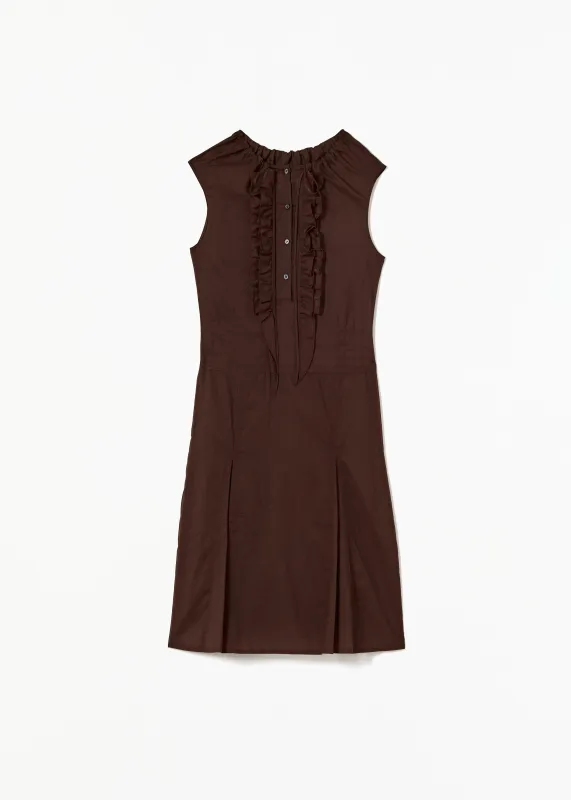 BROWN ORGANZA MIDI DRESS sold by Plan C