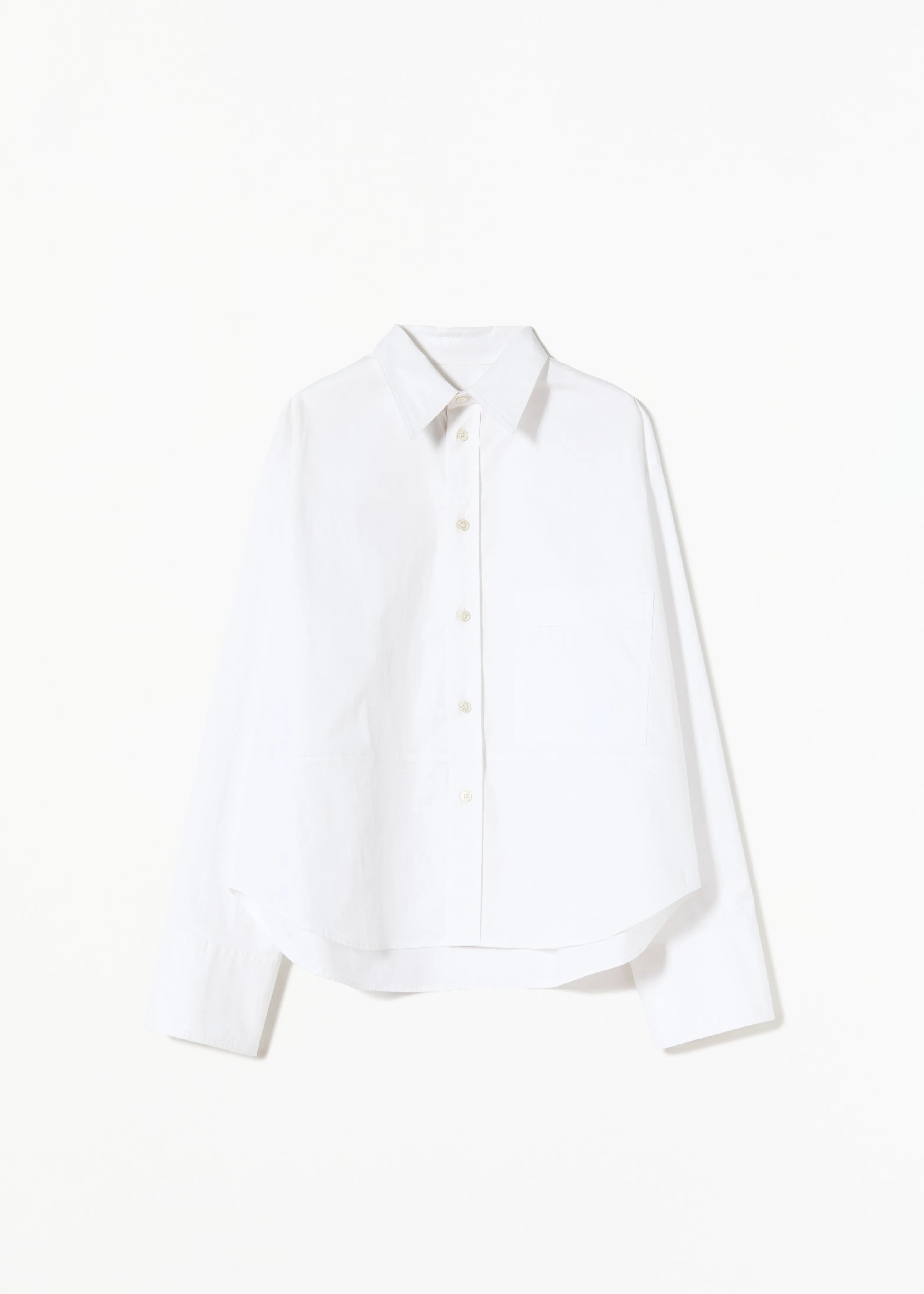 WHITE COTTON BOXY SHIRT sold by Plan C