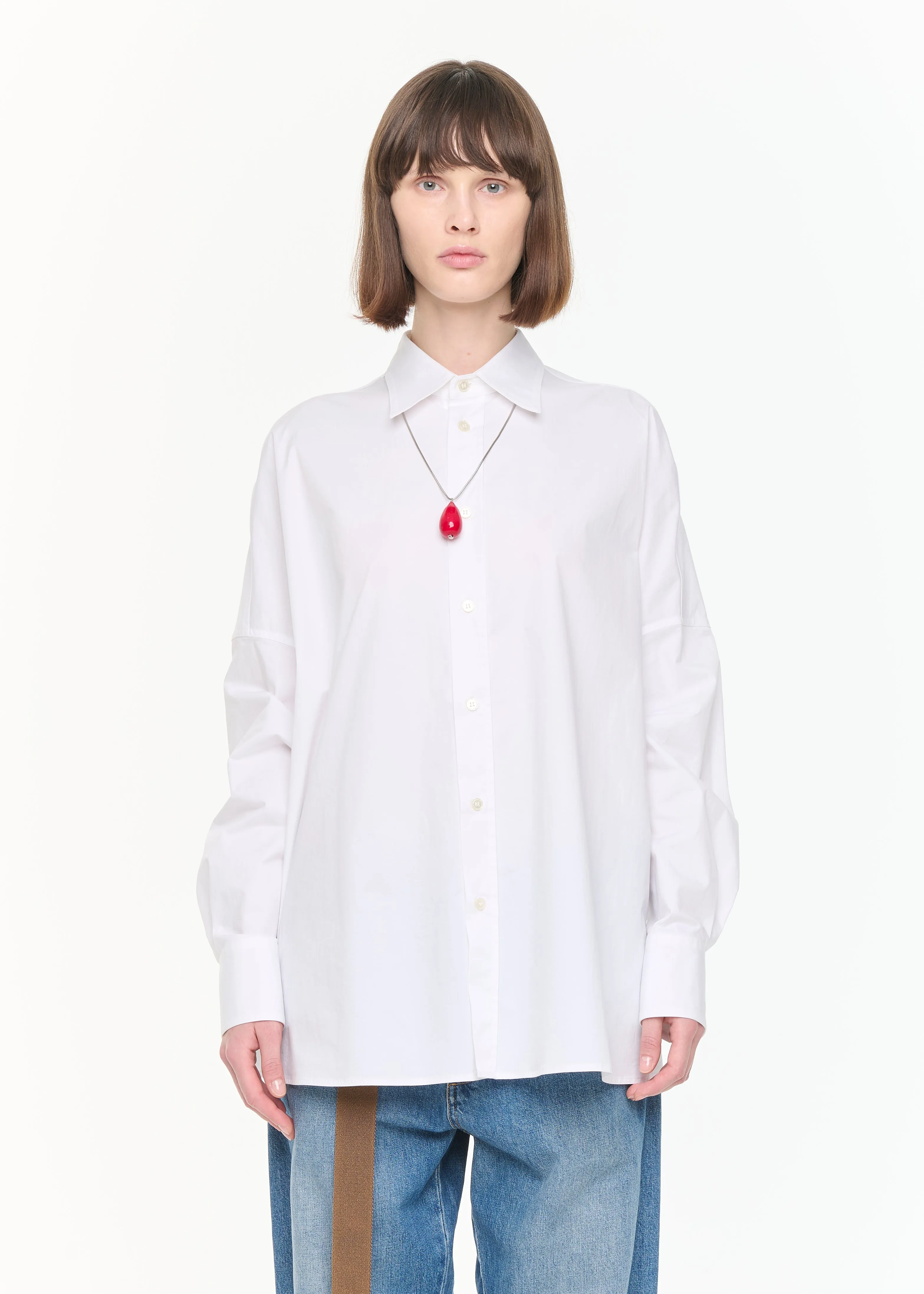 DRAPED BACK COTTON SHIRT sold by Plan C product image thumbnail 3