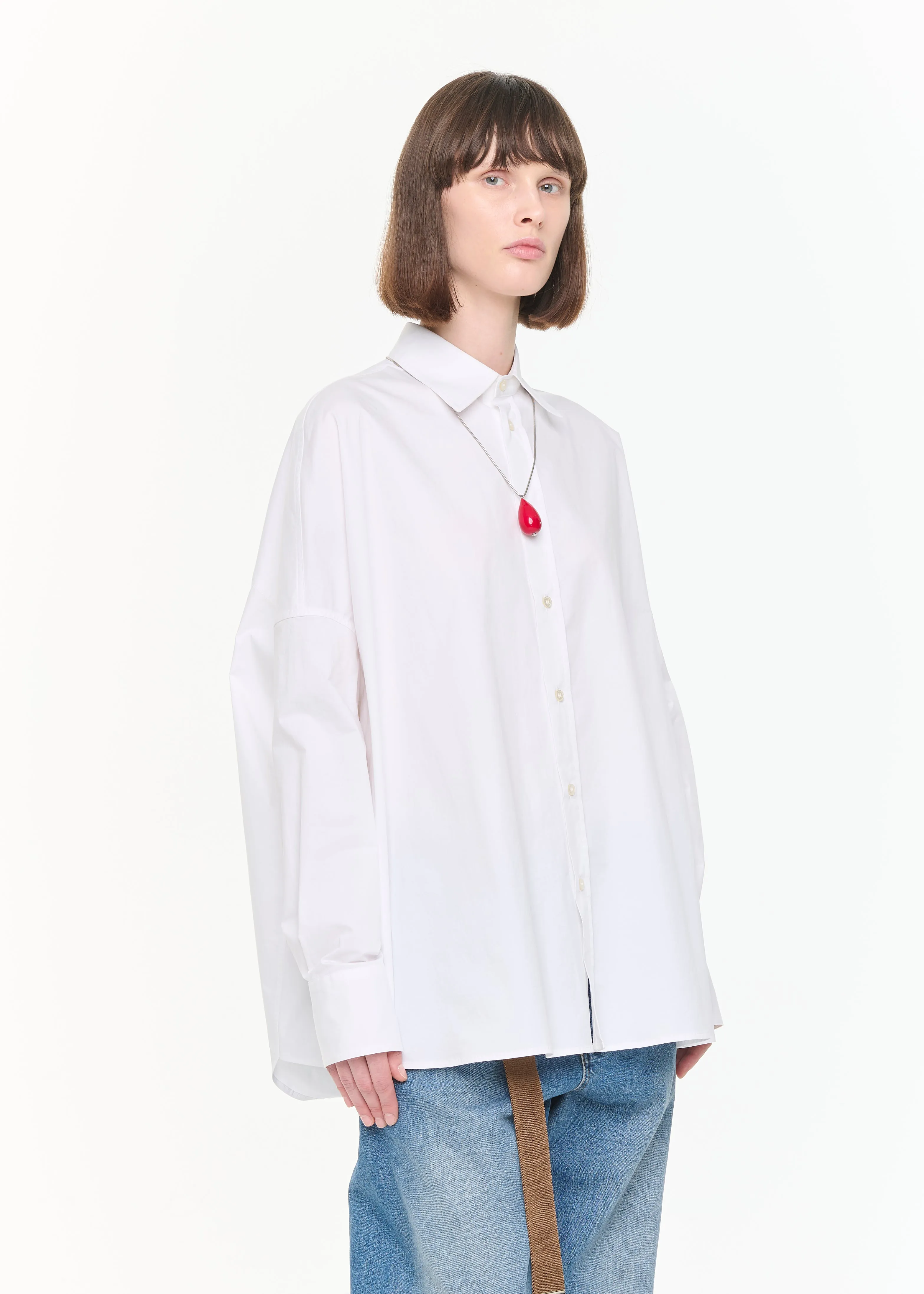 DRAPED BACK COTTON SHIRT sold by Plan C product image thumbnail 4