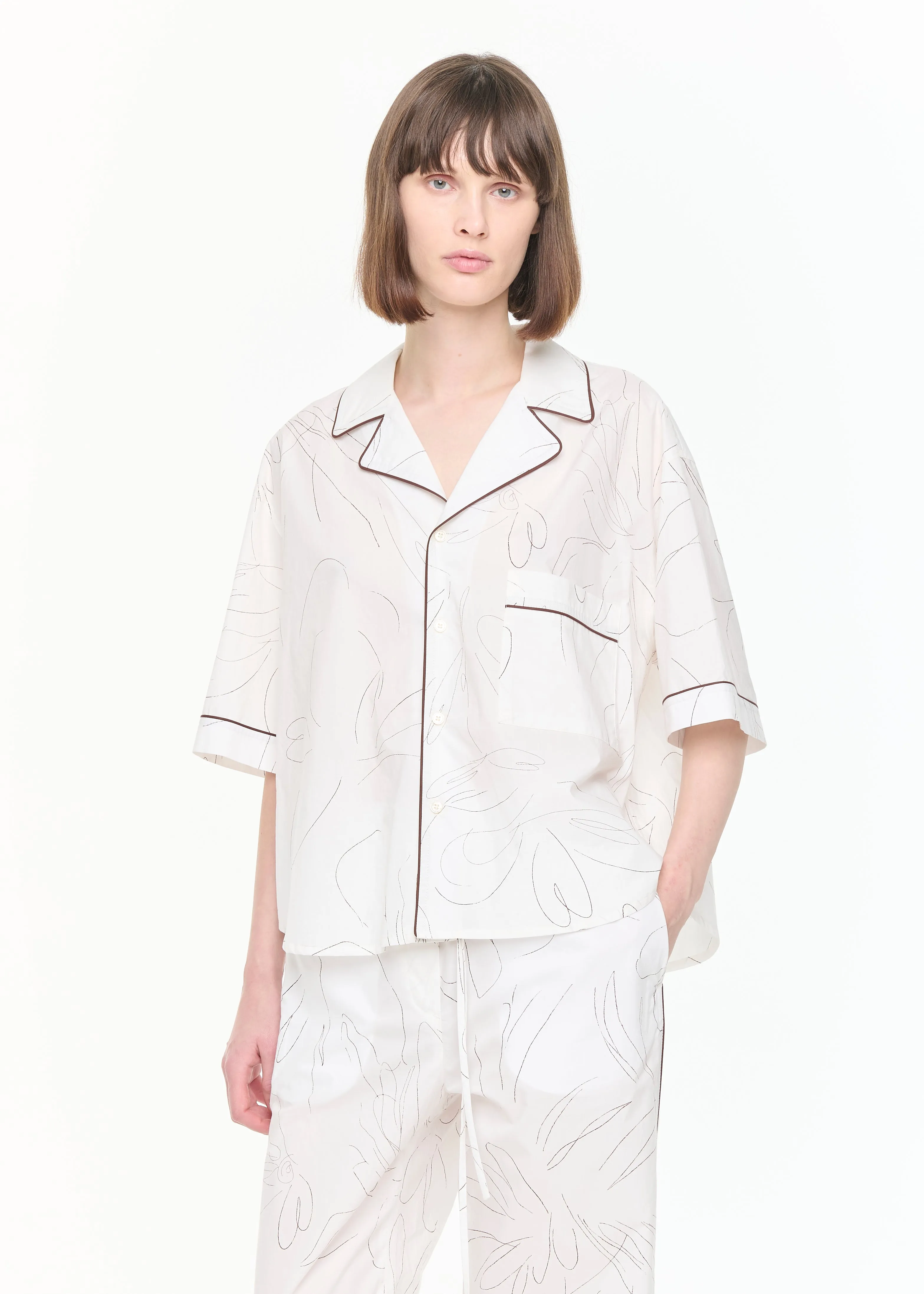 SHORT SLEEVE COTTON BOXY SHIRT sold by Plan C product image thumbnail 3