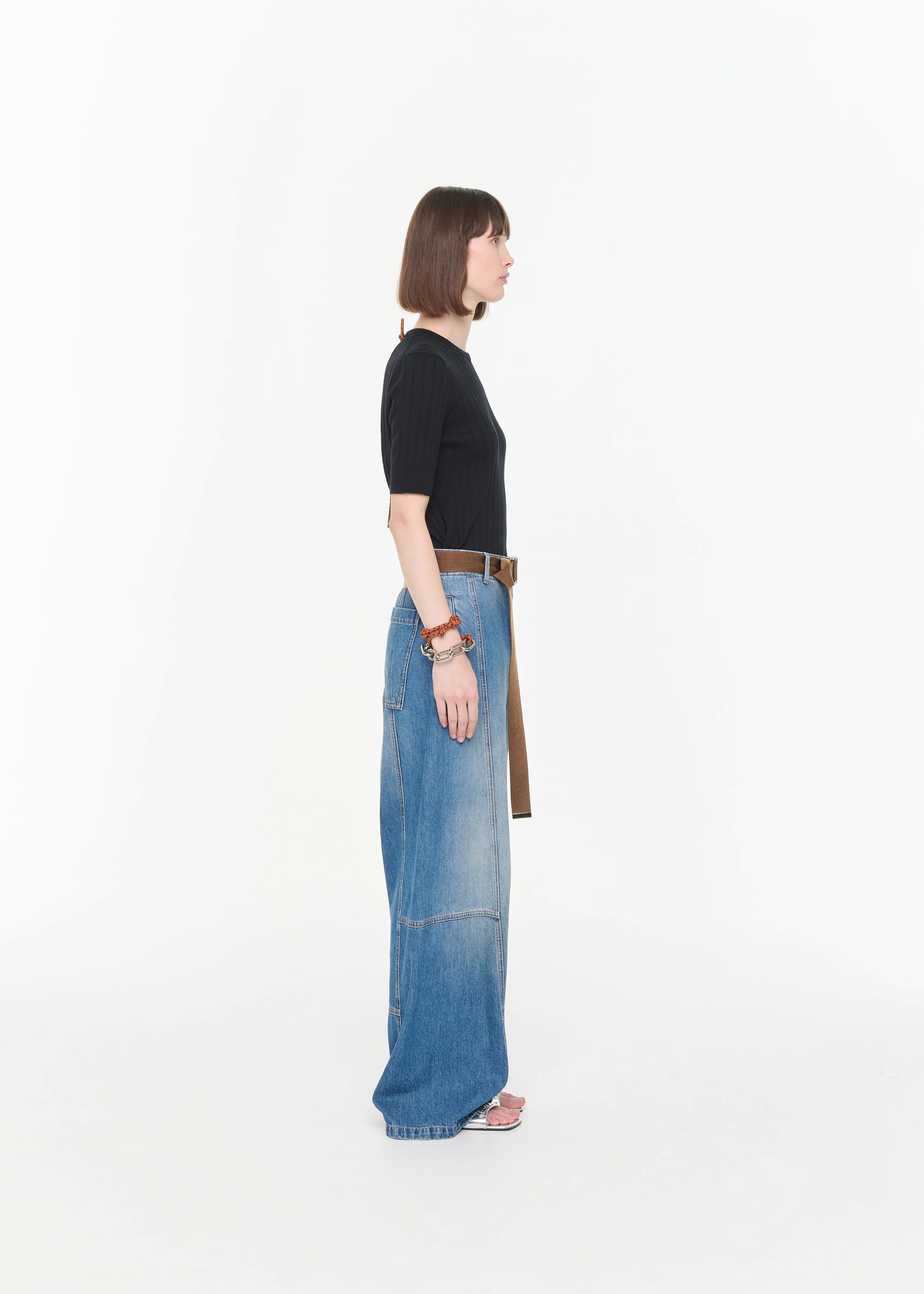OVERSIZE CARGO BLUE JEANS sold by Plan C product image thumbnail 3