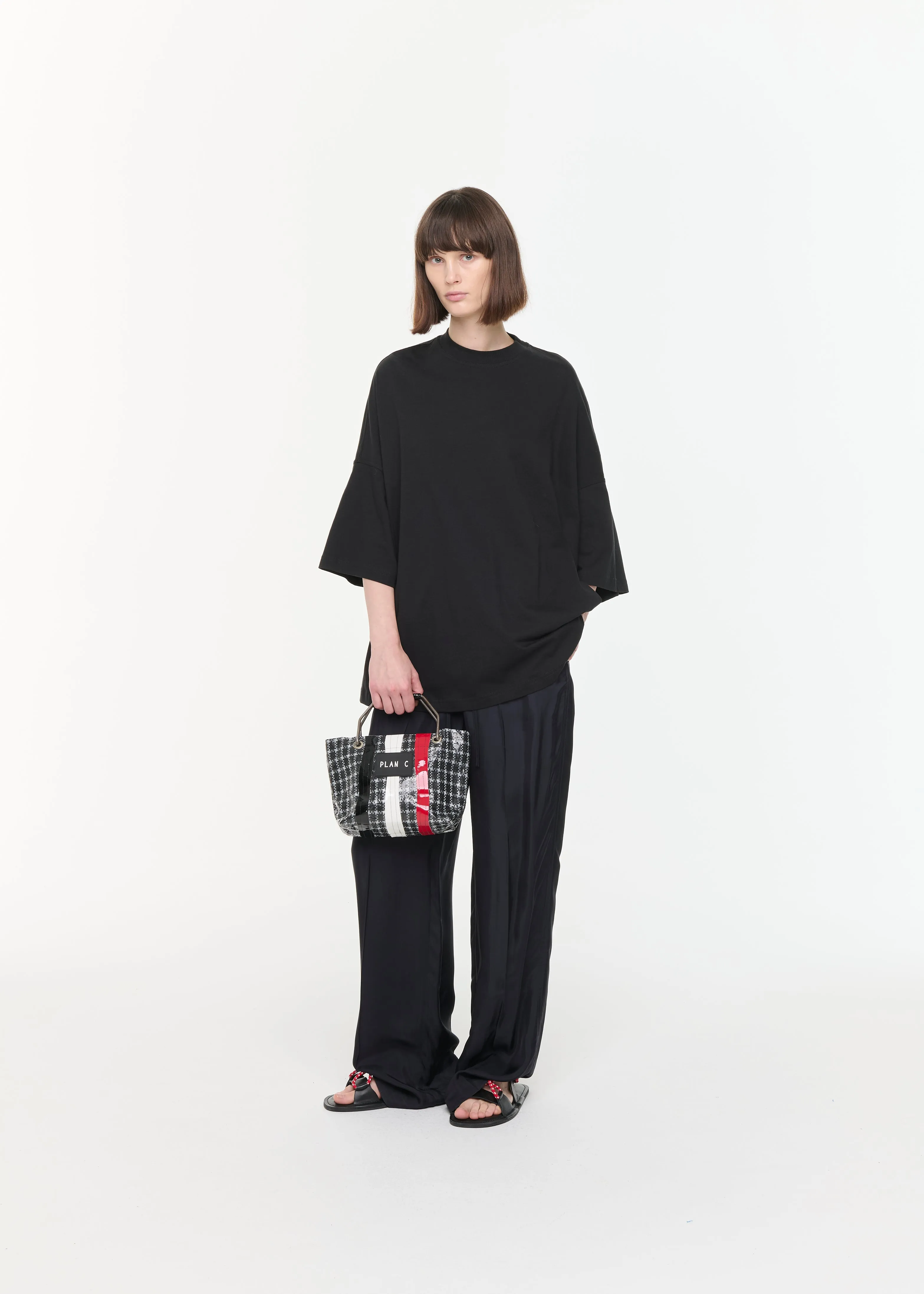 WIDE BLACK T-SHIRT sold by Plan C product image thumbnail 2