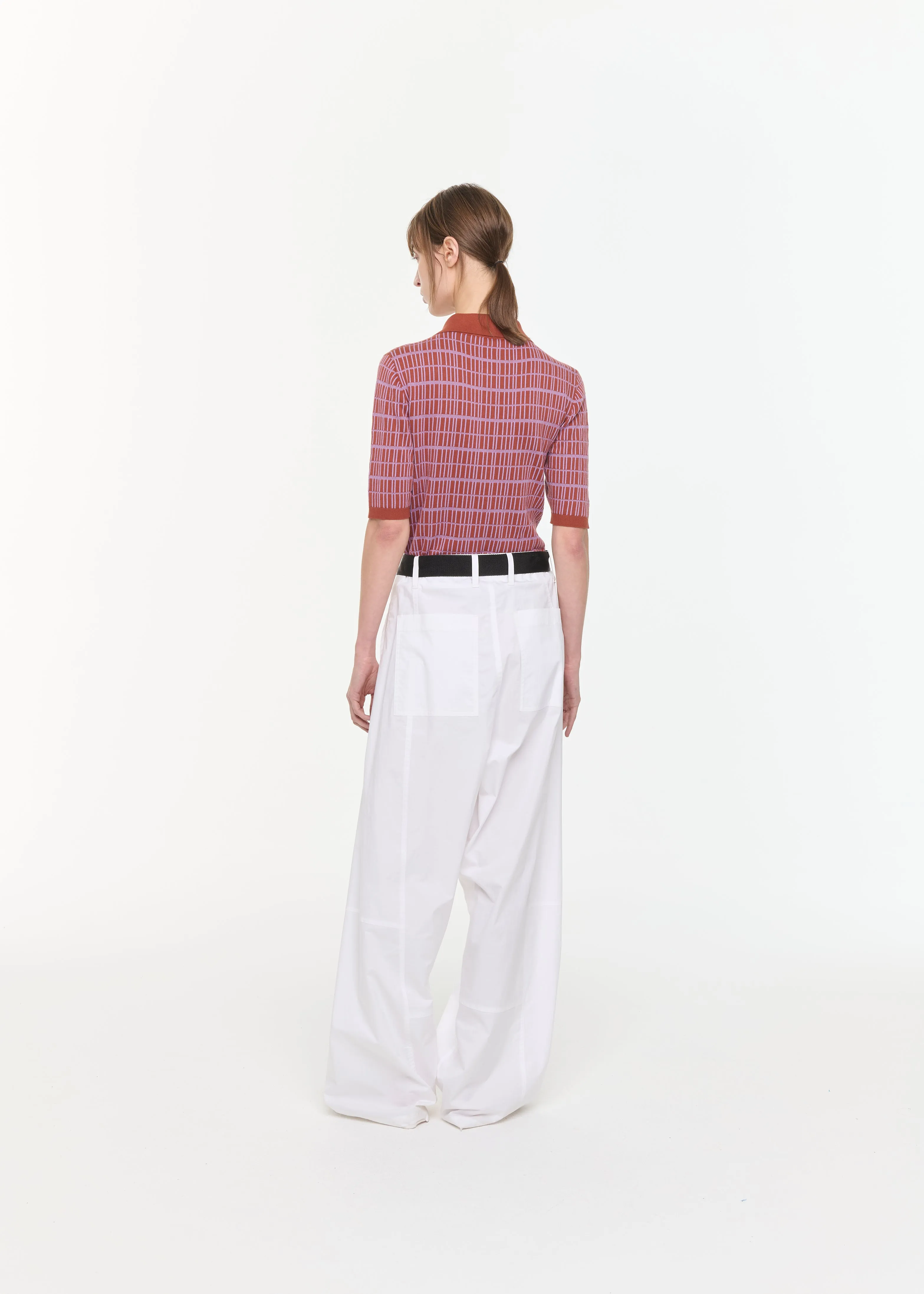 WHITE COTTON WIDE LEG PANTS sold by Plan C product image thumbnail 5