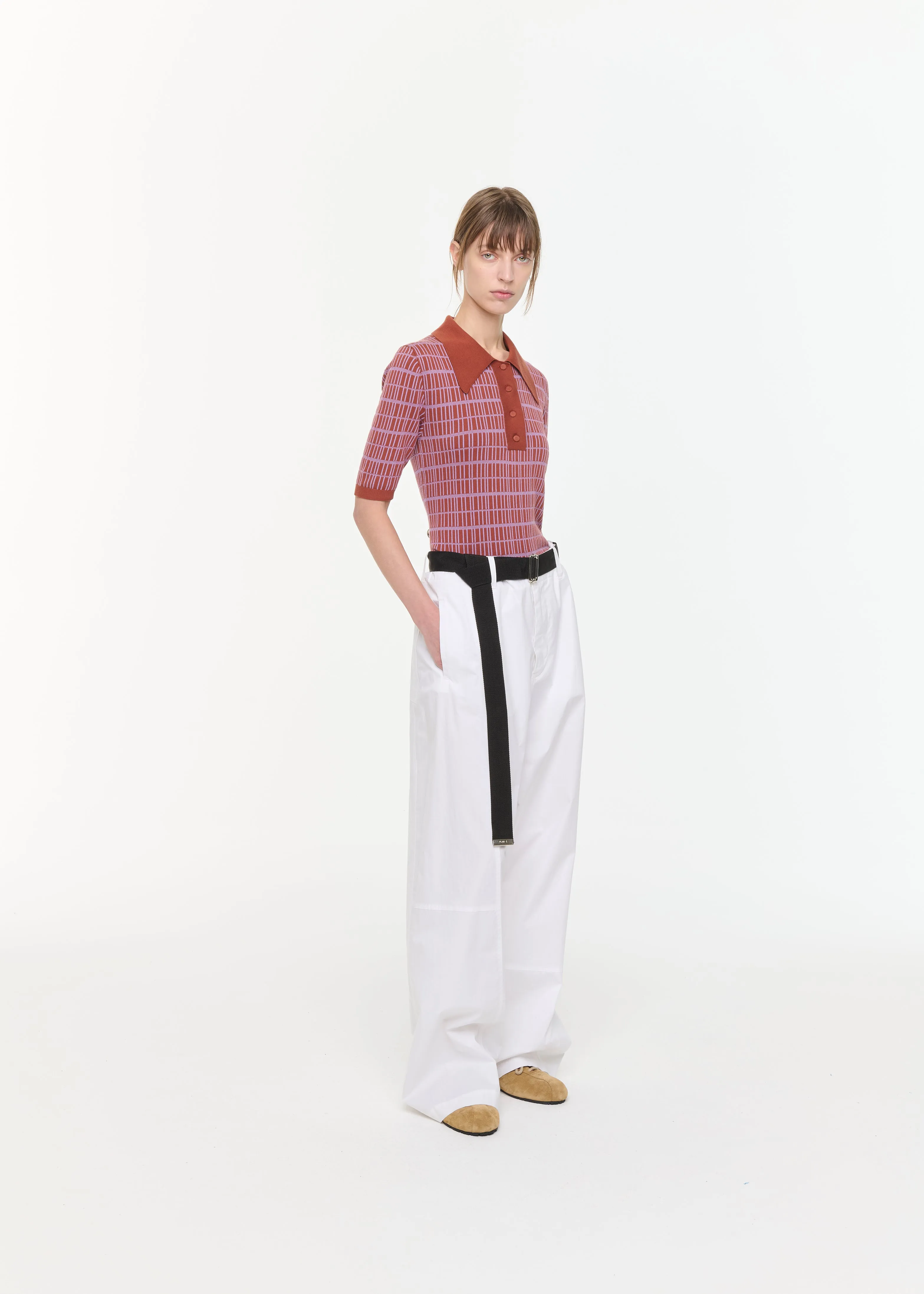 WHITE COTTON WIDE LEG PANTS sold by Plan C product image thumbnail 3