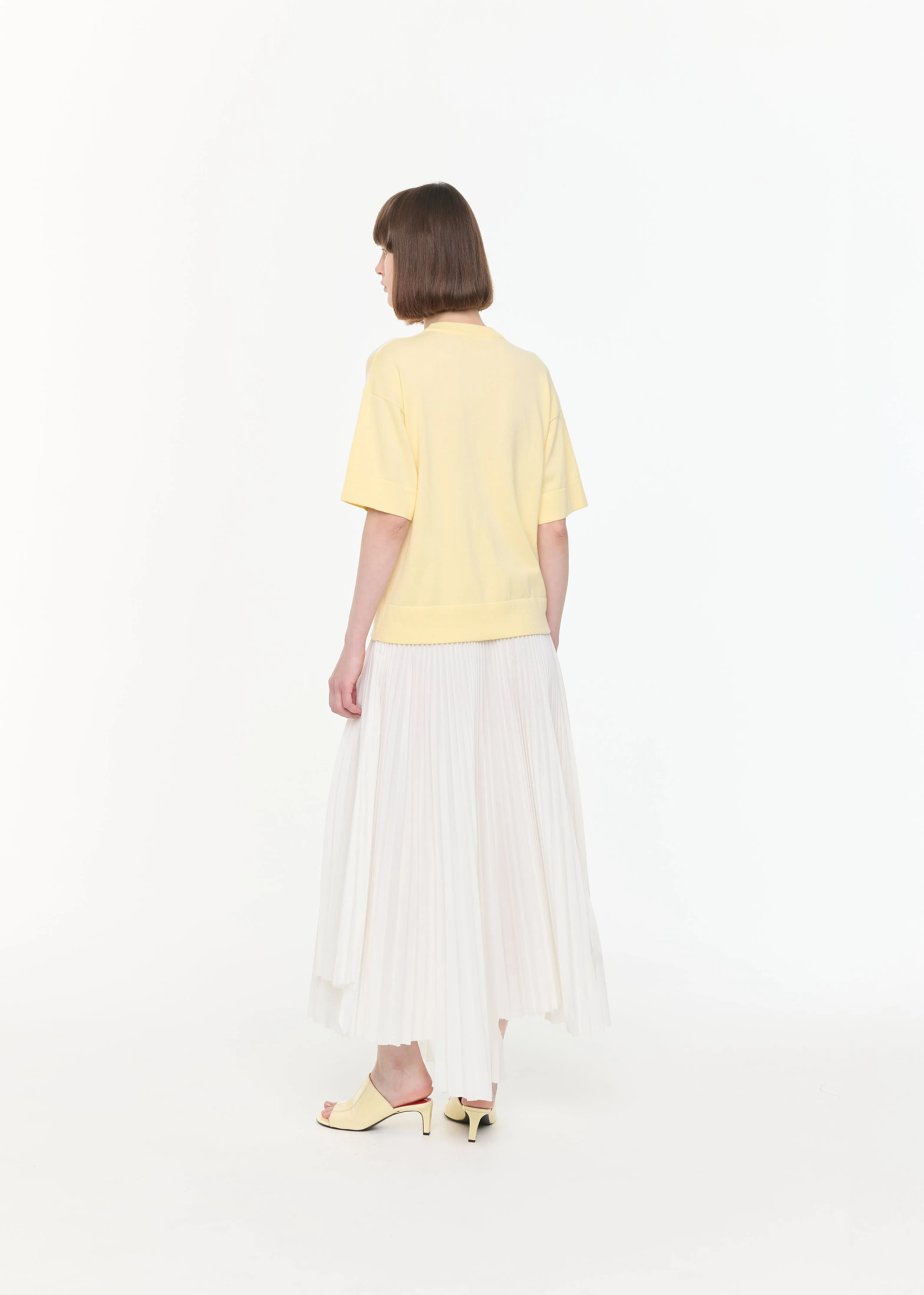 WHITE PLEATED LONG SKIRT sold by Plan C product image thumbnail 5
