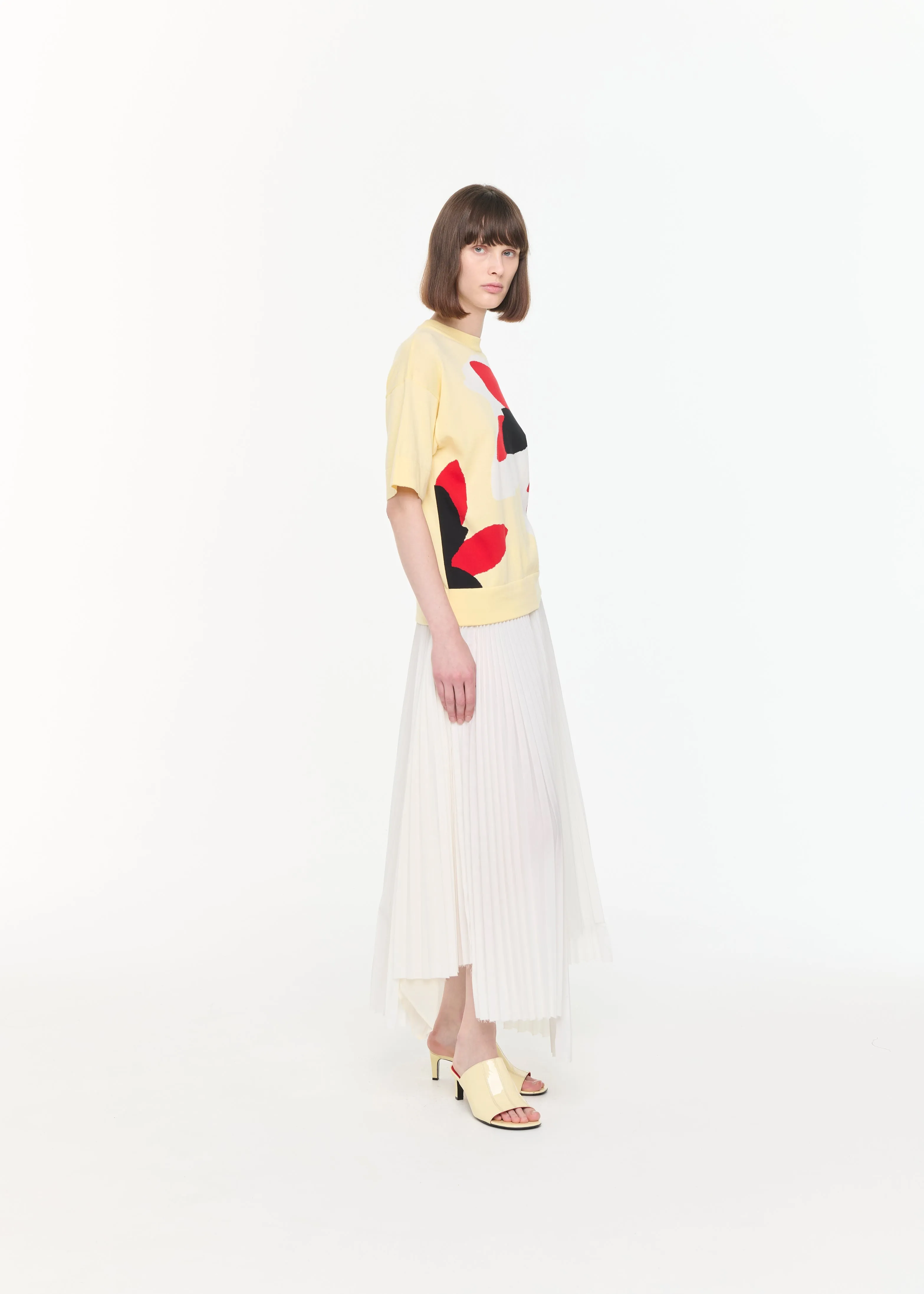 WHITE PLEATED LONG SKIRT sold by Plan C product image thumbnail 3