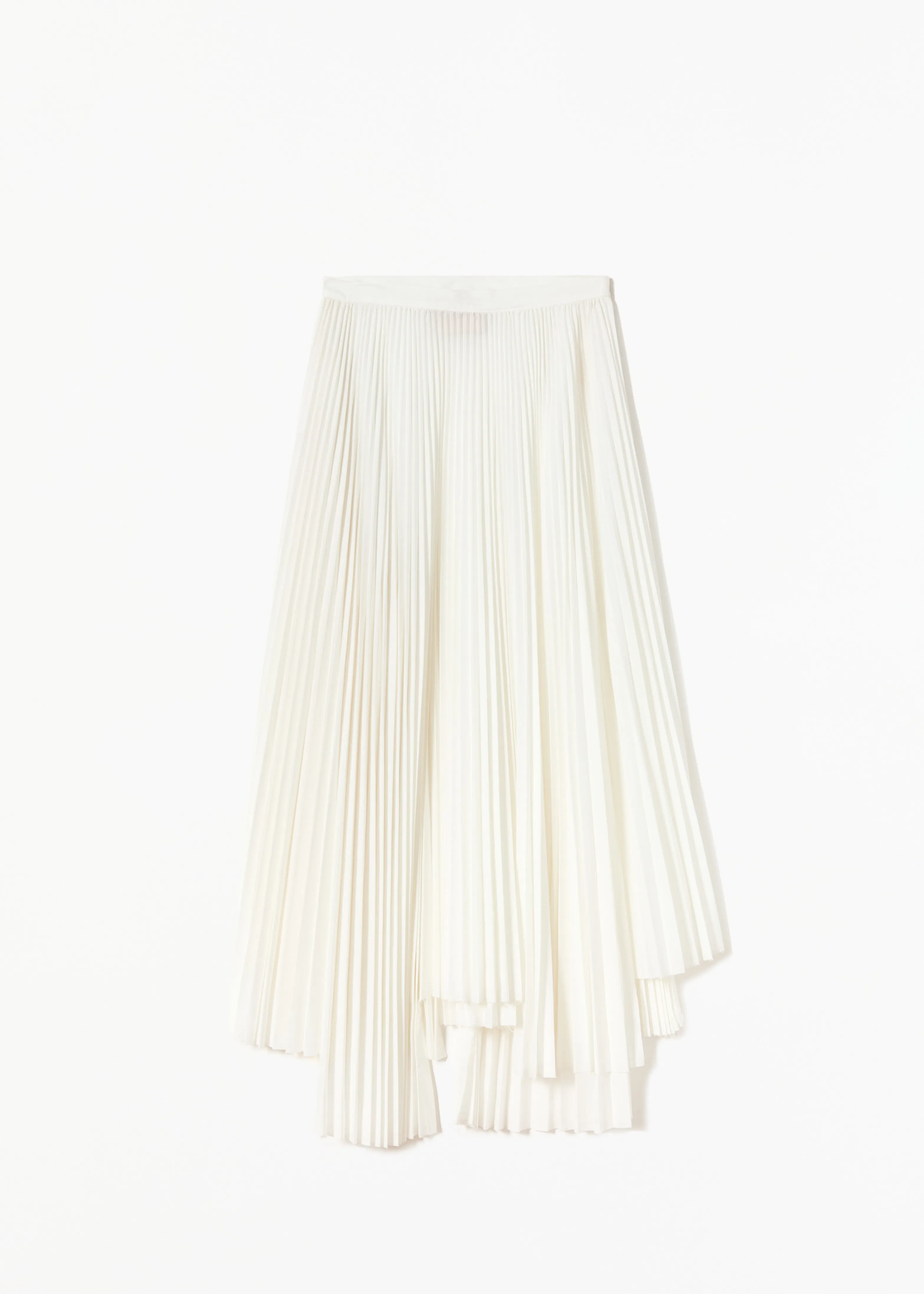 WHITE PLEATED LONG SKIRT sold by Plan C