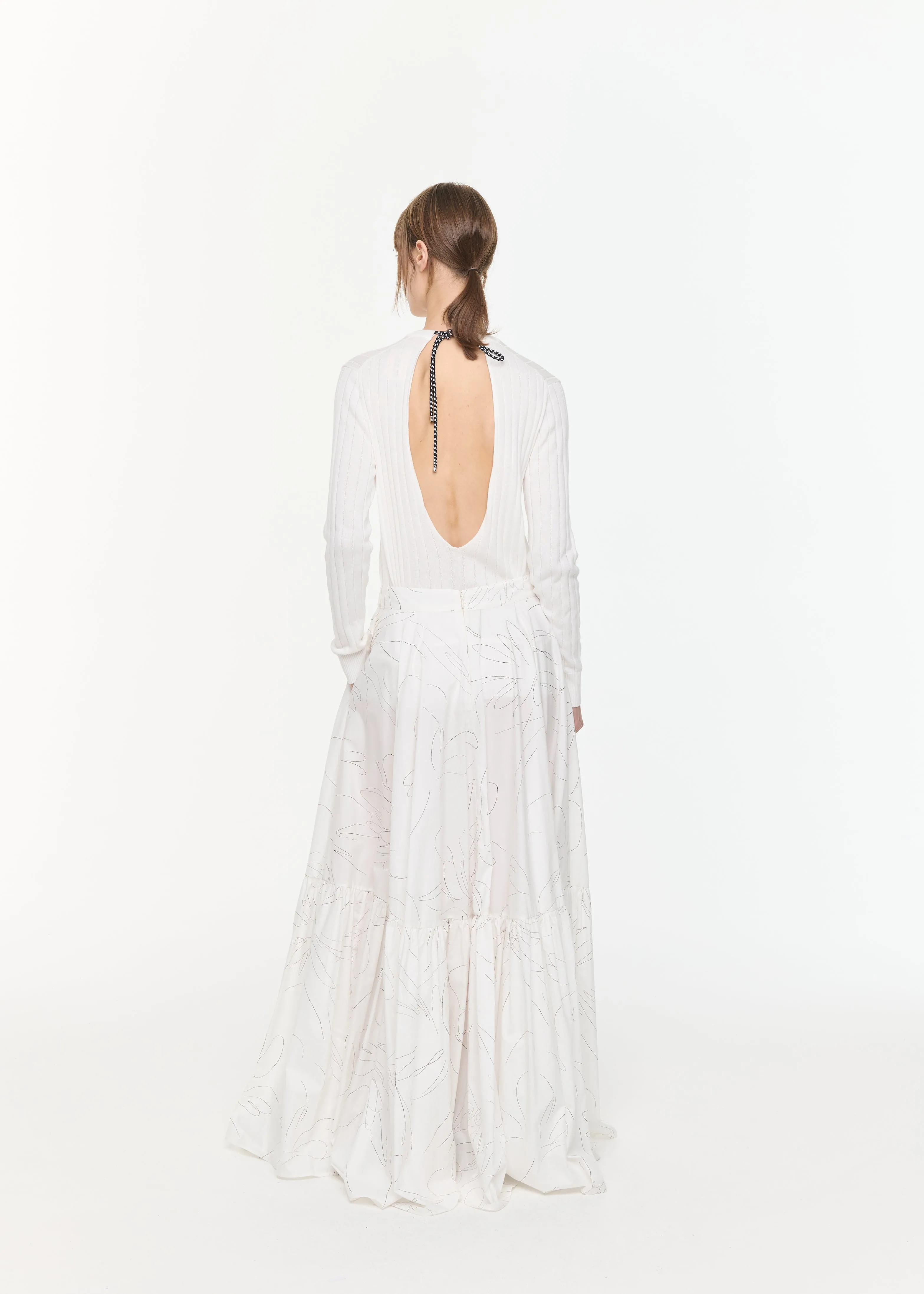 COTTON FLOWER PRINT LONG SKIRT sold by Plan C product image thumbnail 5