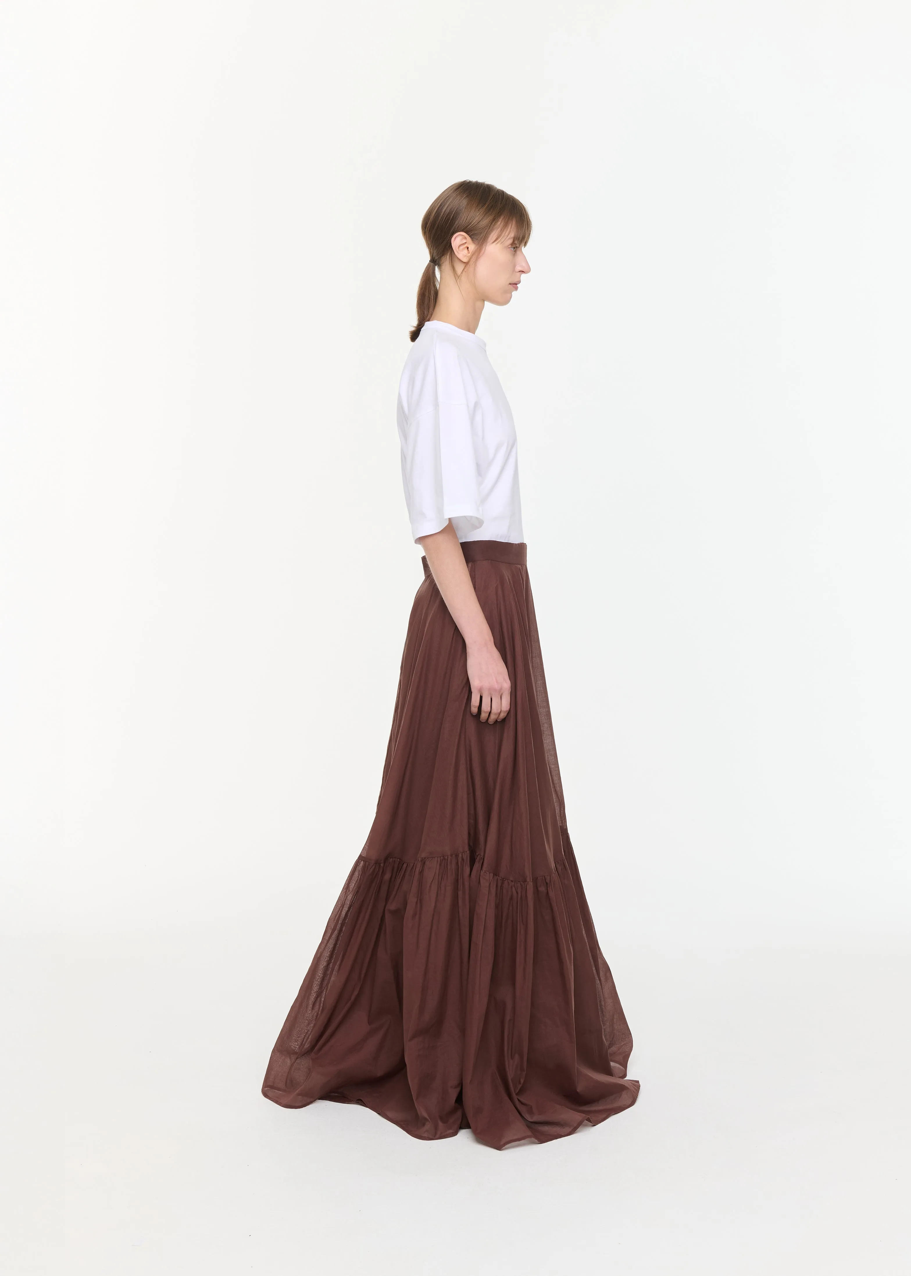COFFEE ORGANZA LONG SKIRT sold by Plan C product image thumbnail 4