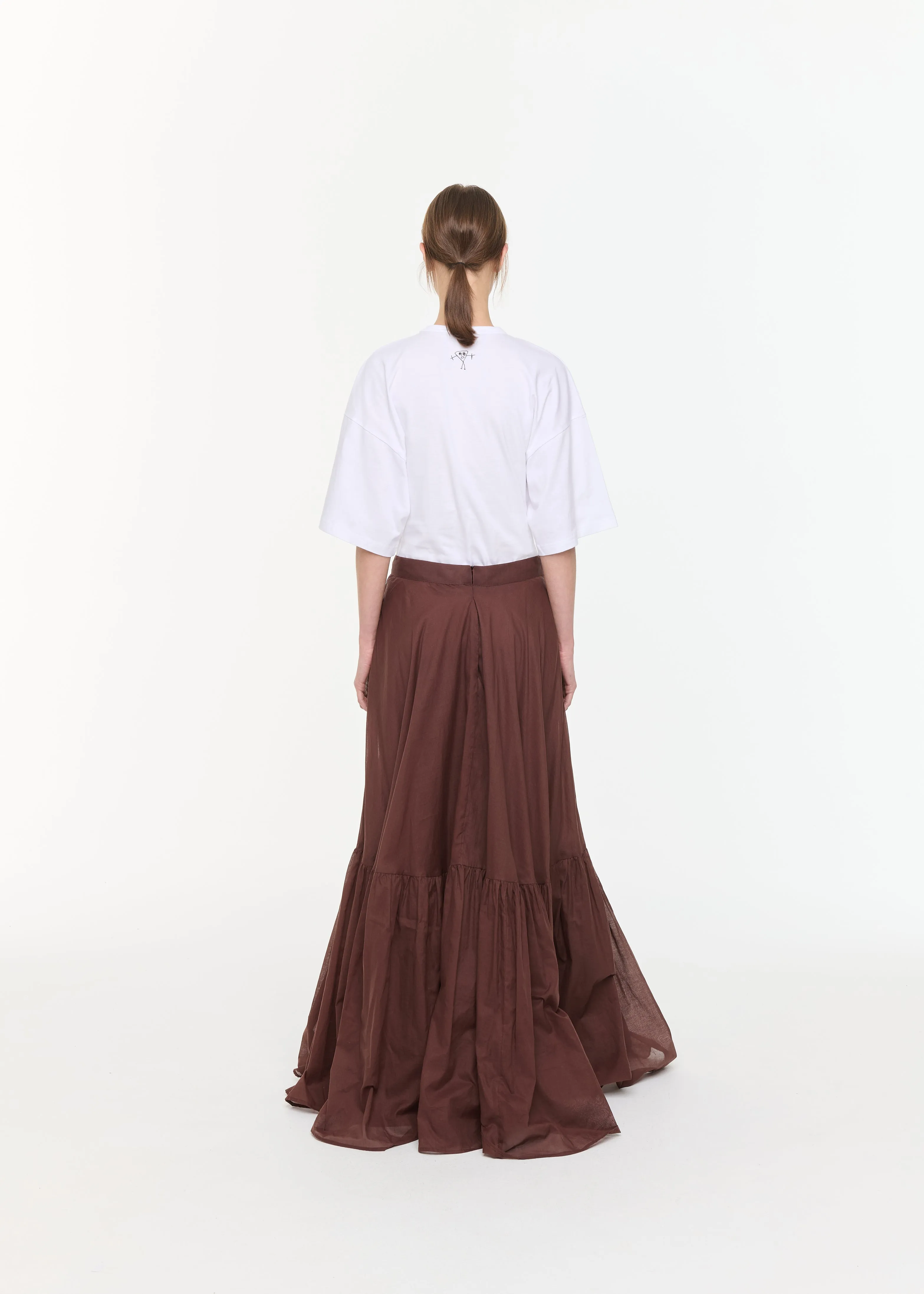 COFFEE ORGANZA LONG SKIRT sold by Plan C product image thumbnail 5