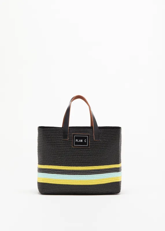 BLACK WOVEN TOTE BAG made by Plan C
