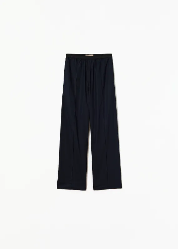 BLUE BLACK WIDE LEG TECHNICAL COTTON TROUSERS sold by Plan C