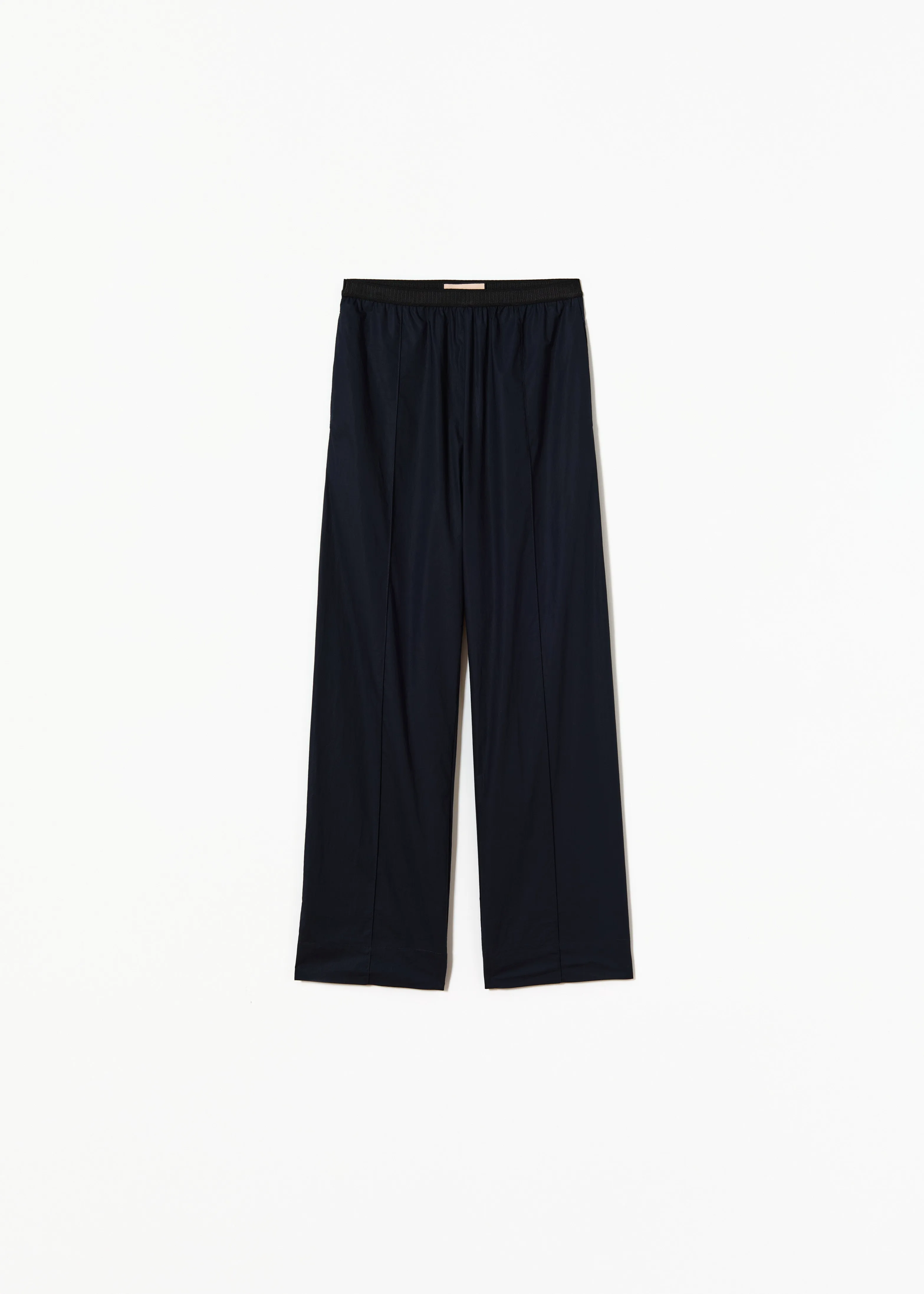BLUE BLACK WIDE LEG TECHNICAL COTTON TROUSERS sold by Plan C