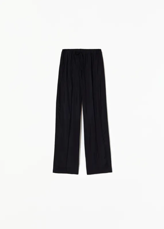 BLACK RELAXED VISCOSE PANTS made by Plan C